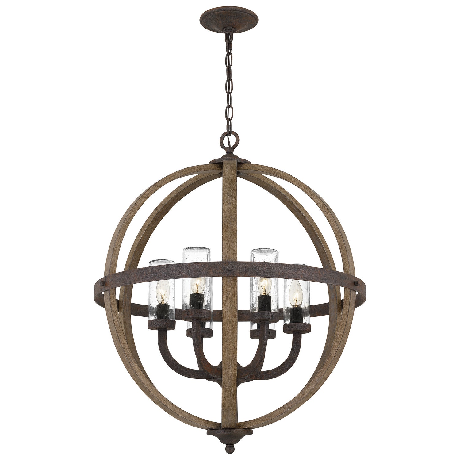 Quoizel - FSN3525RK - Six Light Pendant - Fusion - Rustic Black