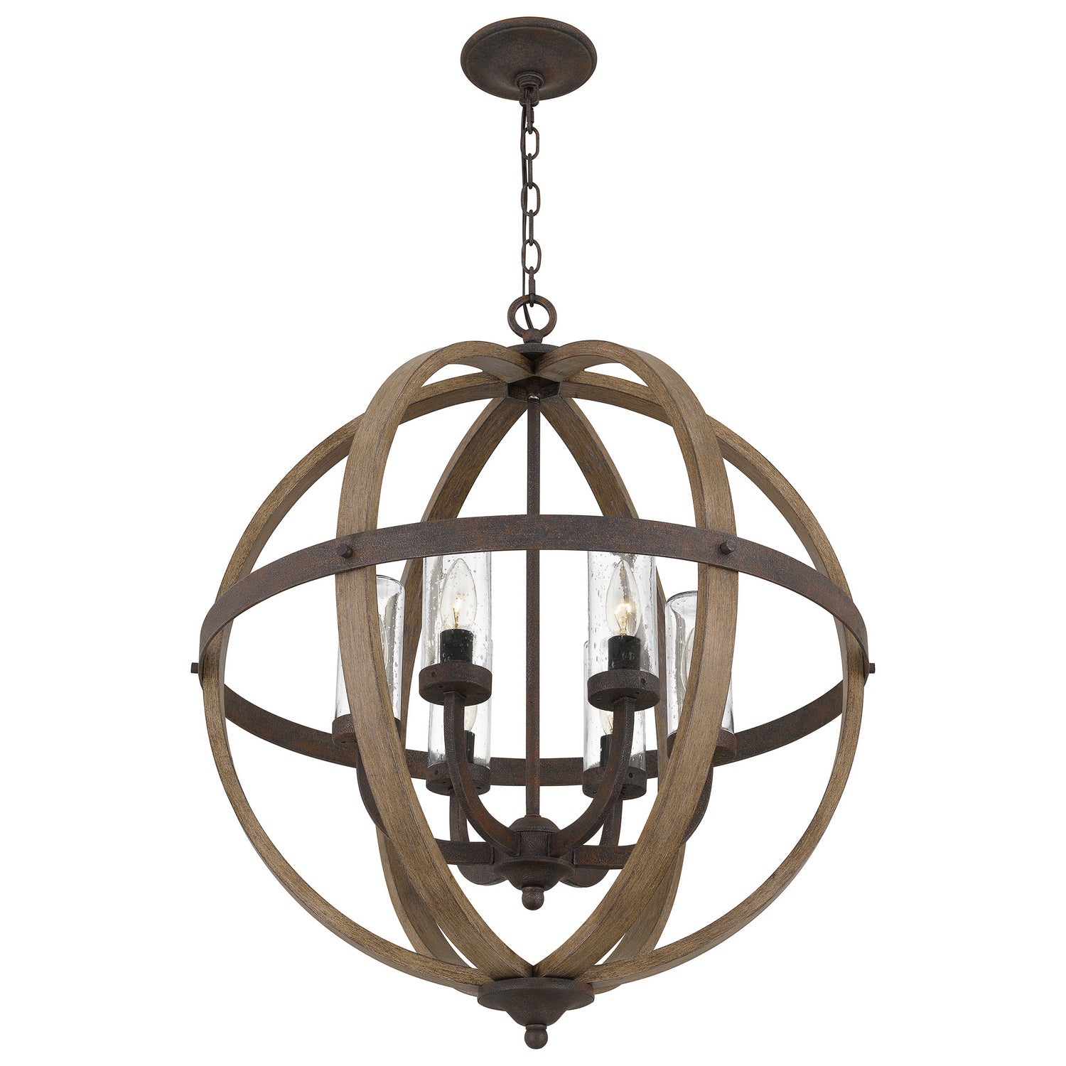 Quoizel - FSN3525RK - Six Light Pendant - Fusion - Rustic Black