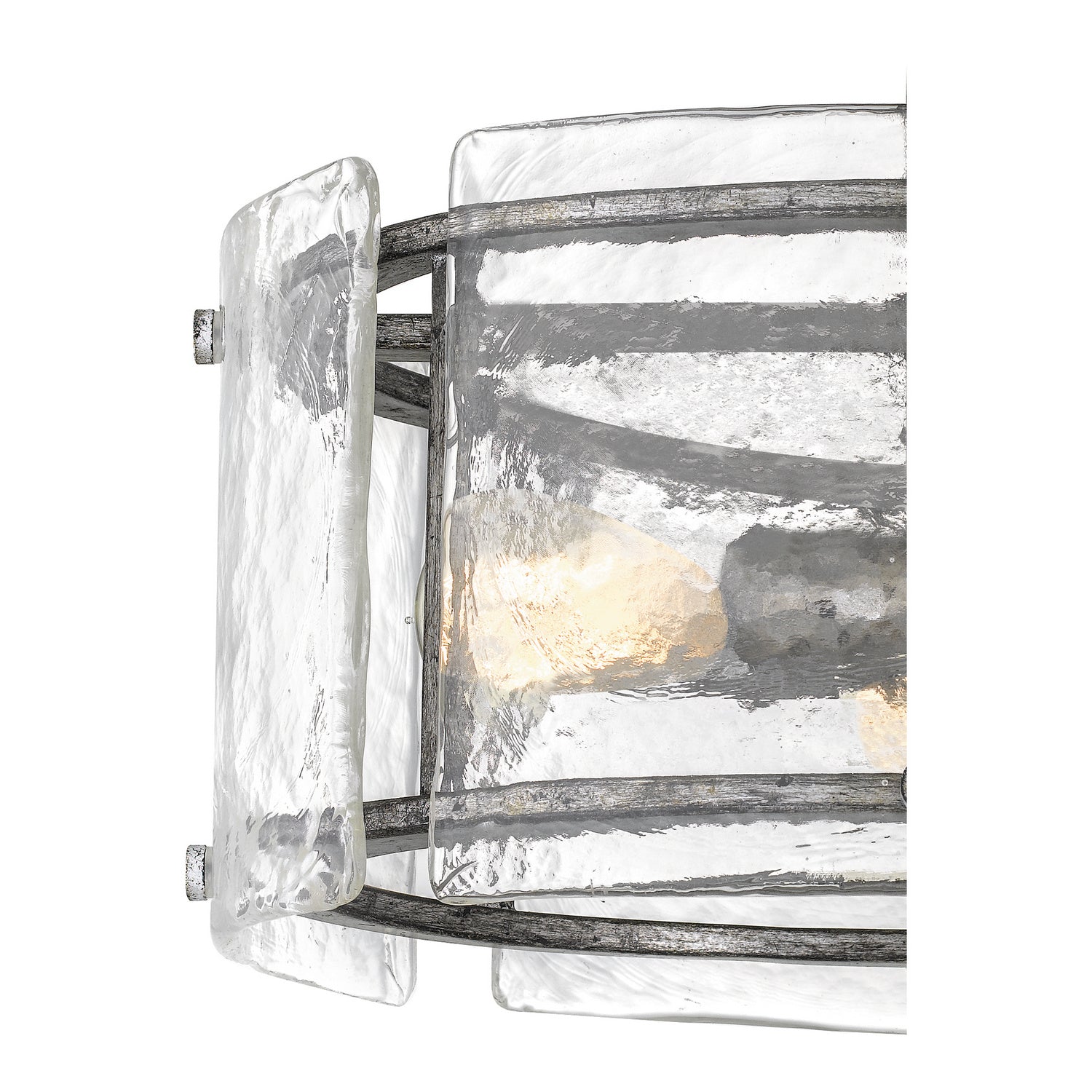 Quoizel - FTS1716MM - Three Light Semi Flush Mount - Fortress - Mottled Silver