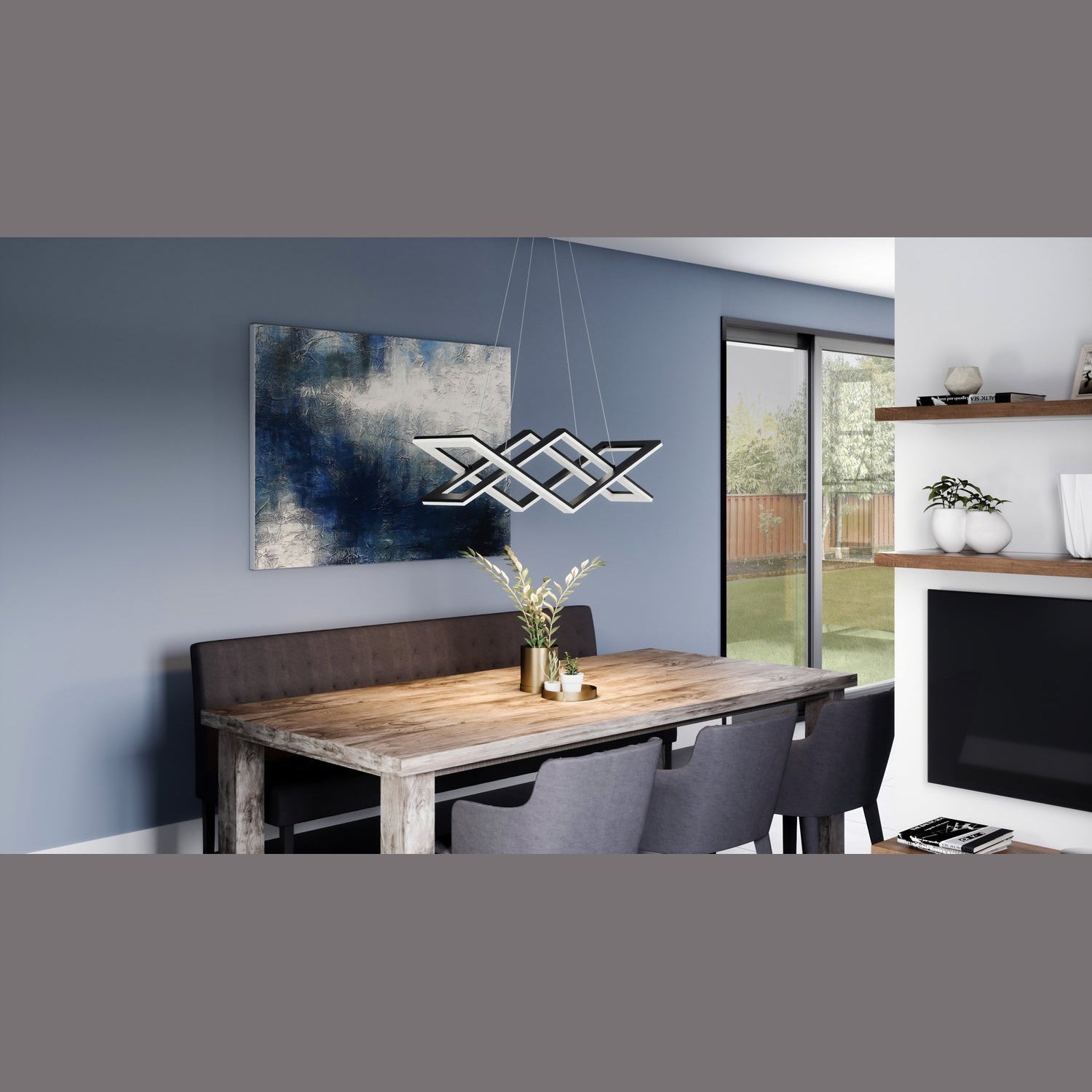 Quoizel - PCNEW136MBK - LED Linear Chandelier - Newman - Matte Black