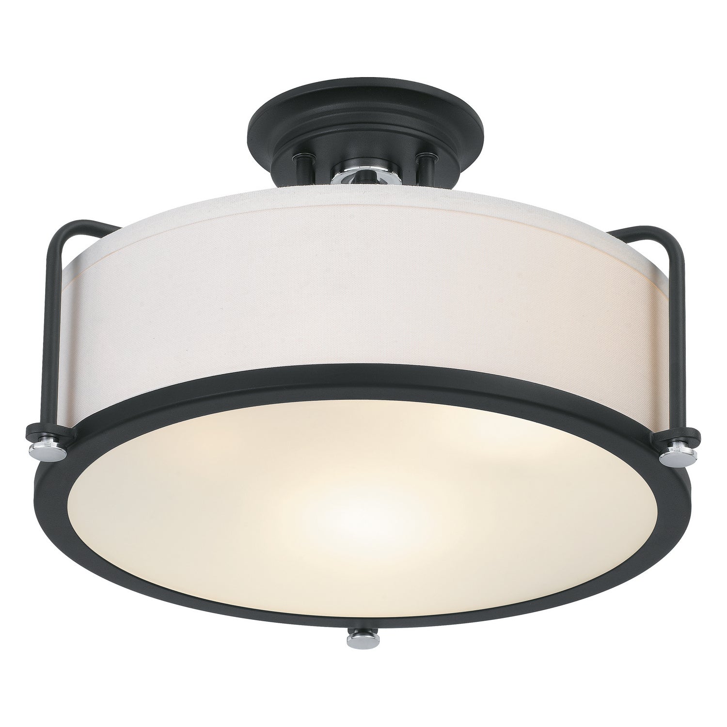 Quoizel - QF1715EK - Three Light Semi Flush Mount - Rigel - Earth Black