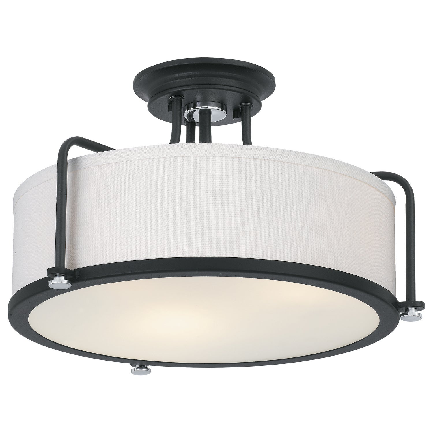 Quoizel - QF1715EK - Three Light Semi Flush Mount - Rigel - Earth Black