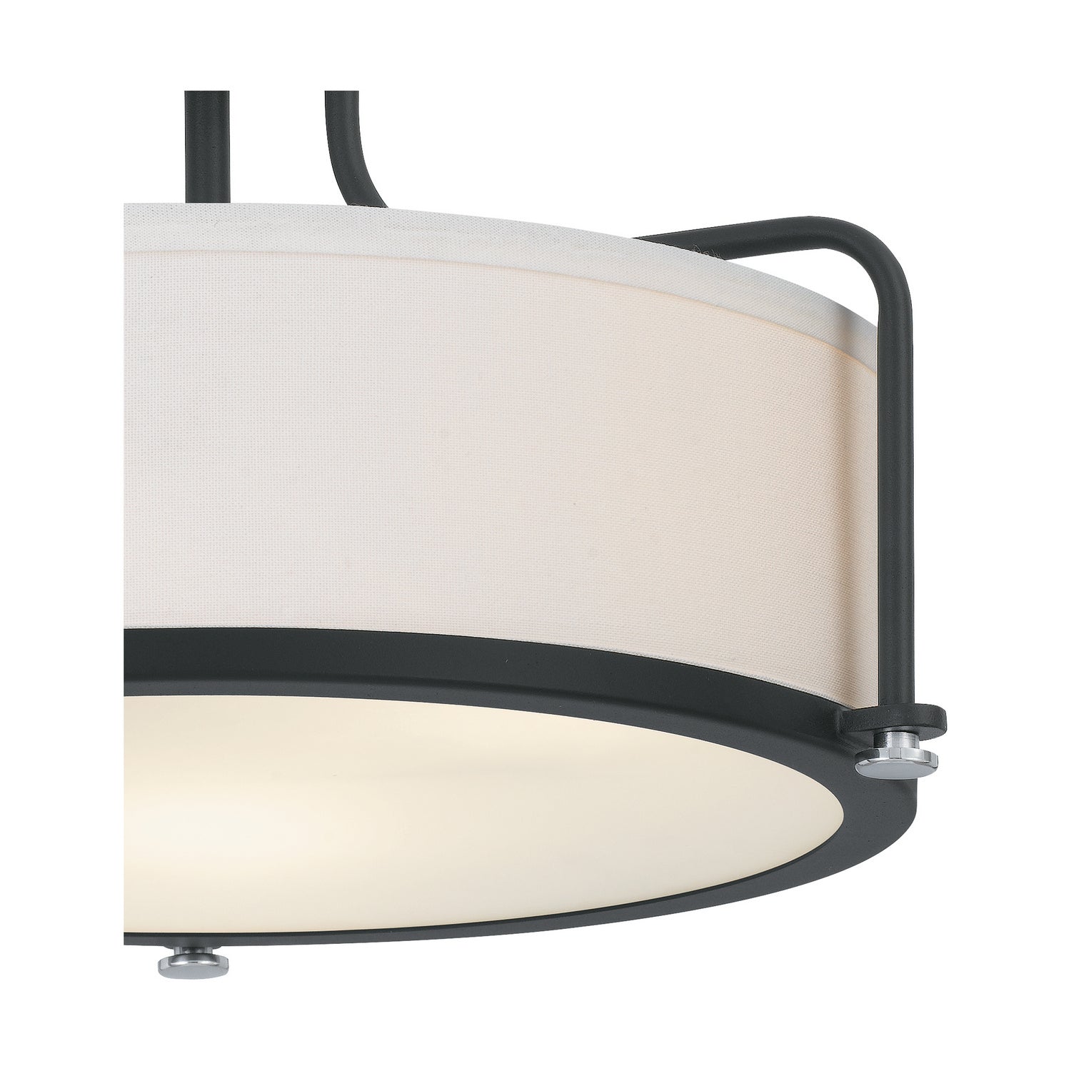 Quoizel - QF1715EK - Three Light Semi Flush Mount - Rigel - Earth Black