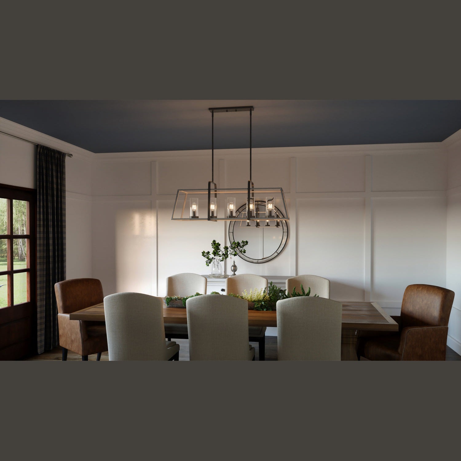 Quoizel - QF5277DO - Five Light Linear Chandelier - Lincoln - Distressed Iron