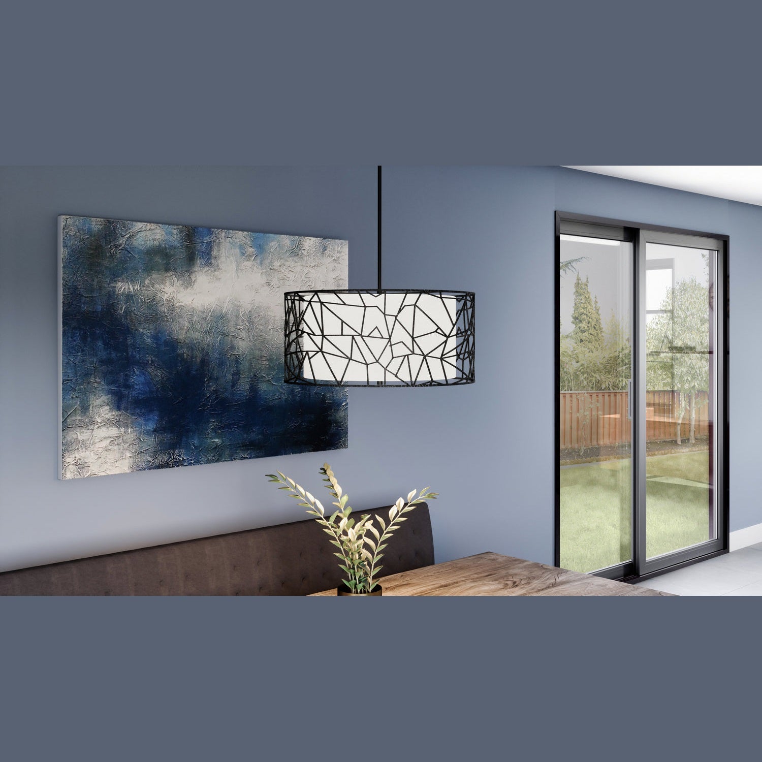 Quoizel - QOP5274MBK - Four Light Pendant - Newcastle - Matte Black