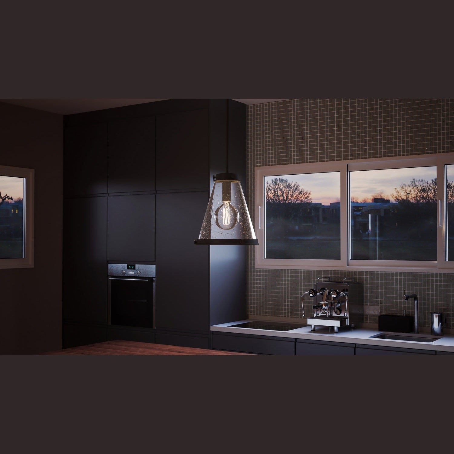 Quoizel - QP5260MB - One Light Mini Pendant - Bristol - Mottled Black