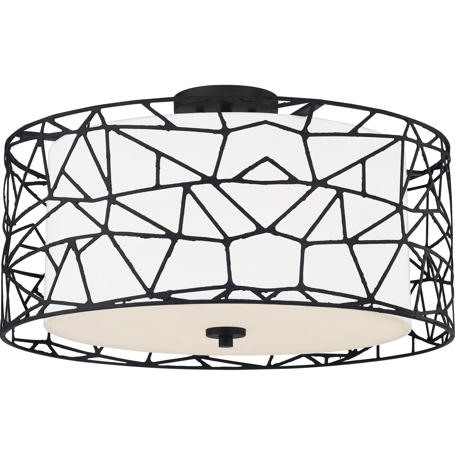 Quoizel - QSF5274MBK - Four Light Semi-Flush Mount - Newcastle - Matte Black