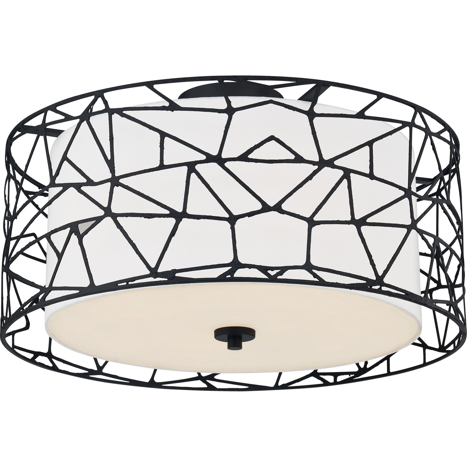 Quoizel - QSF5274MBK - Four Light Semi-Flush Mount - Newcastle - Matte Black