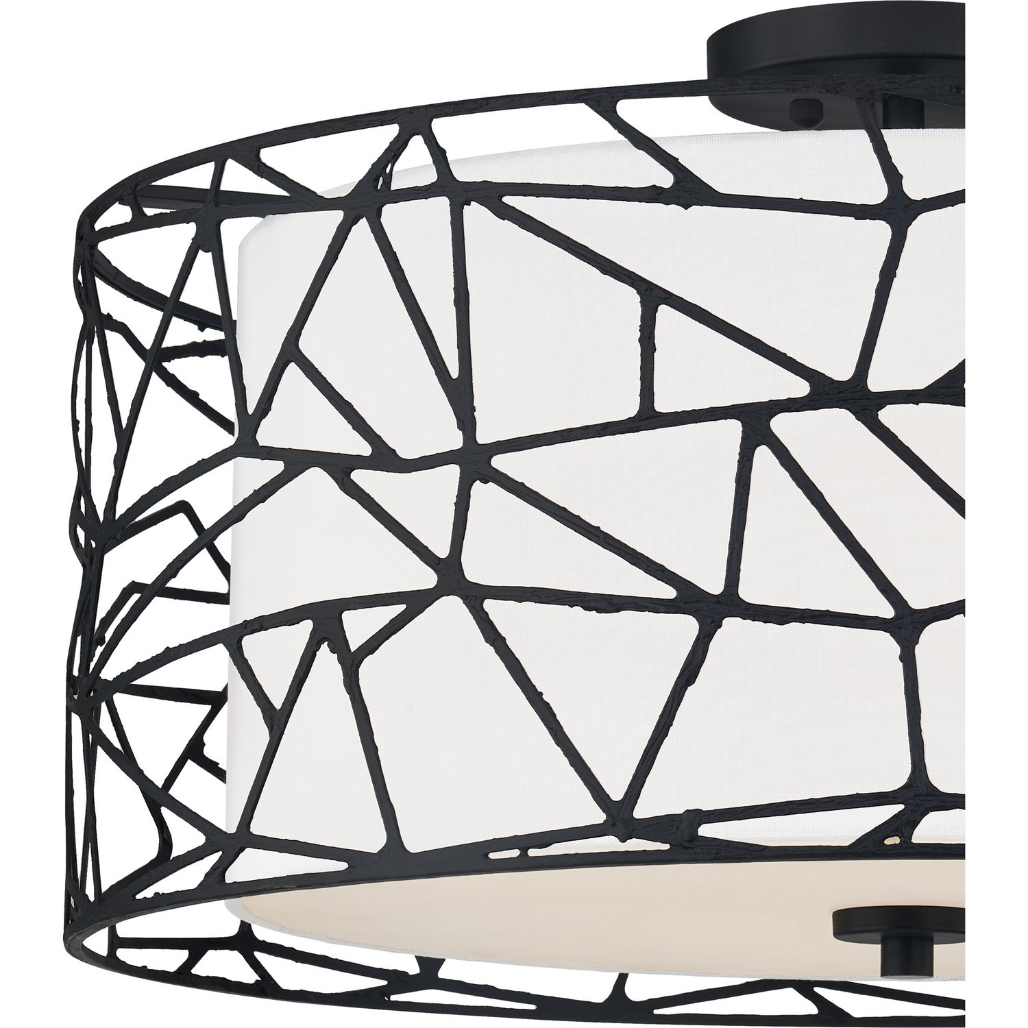 Quoizel - QSF5274MBK - Four Light Semi-Flush Mount - Newcastle - Matte Black