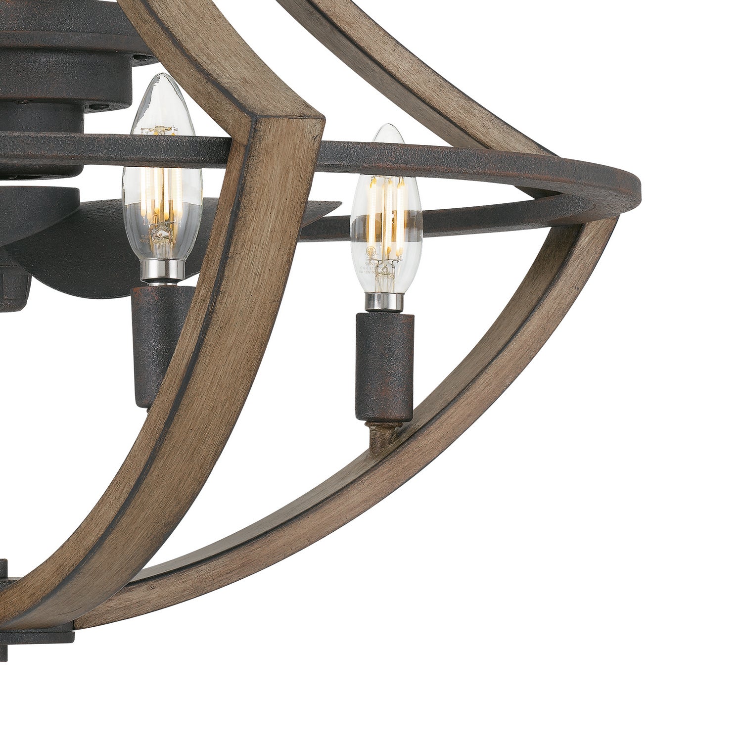 Quoizel - SHR3123RK - Four Light Fandelier - Shire - Rustic Black