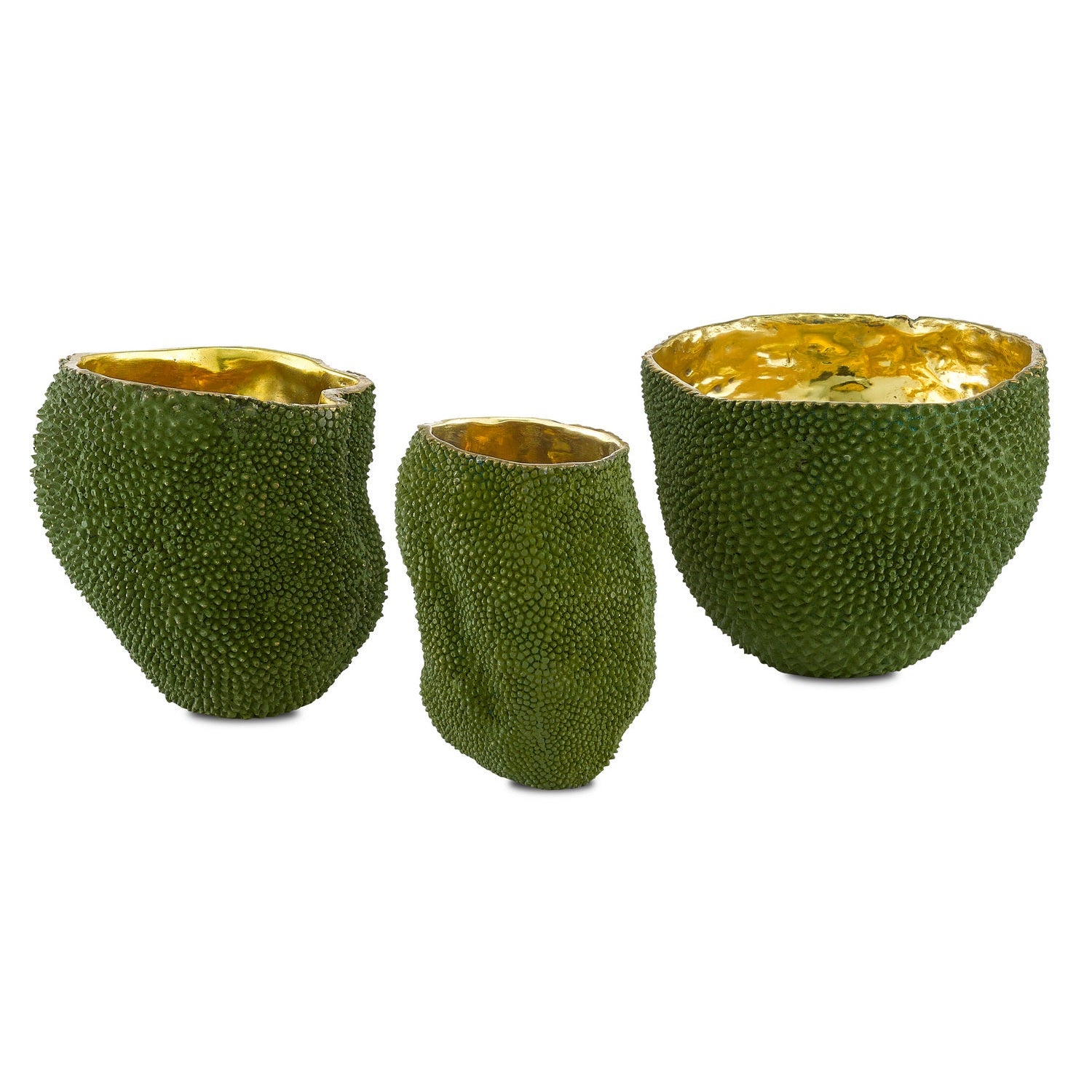 Currey and Company - 1200-0288 - Vase - Jackfruit Collection - Green/Gold