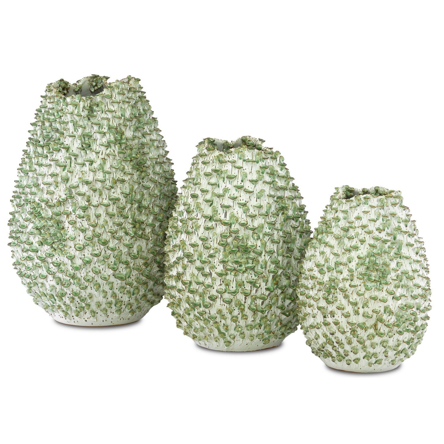 Currey and Company - 1200-0301 - Vase - Milione Collection - White/Green