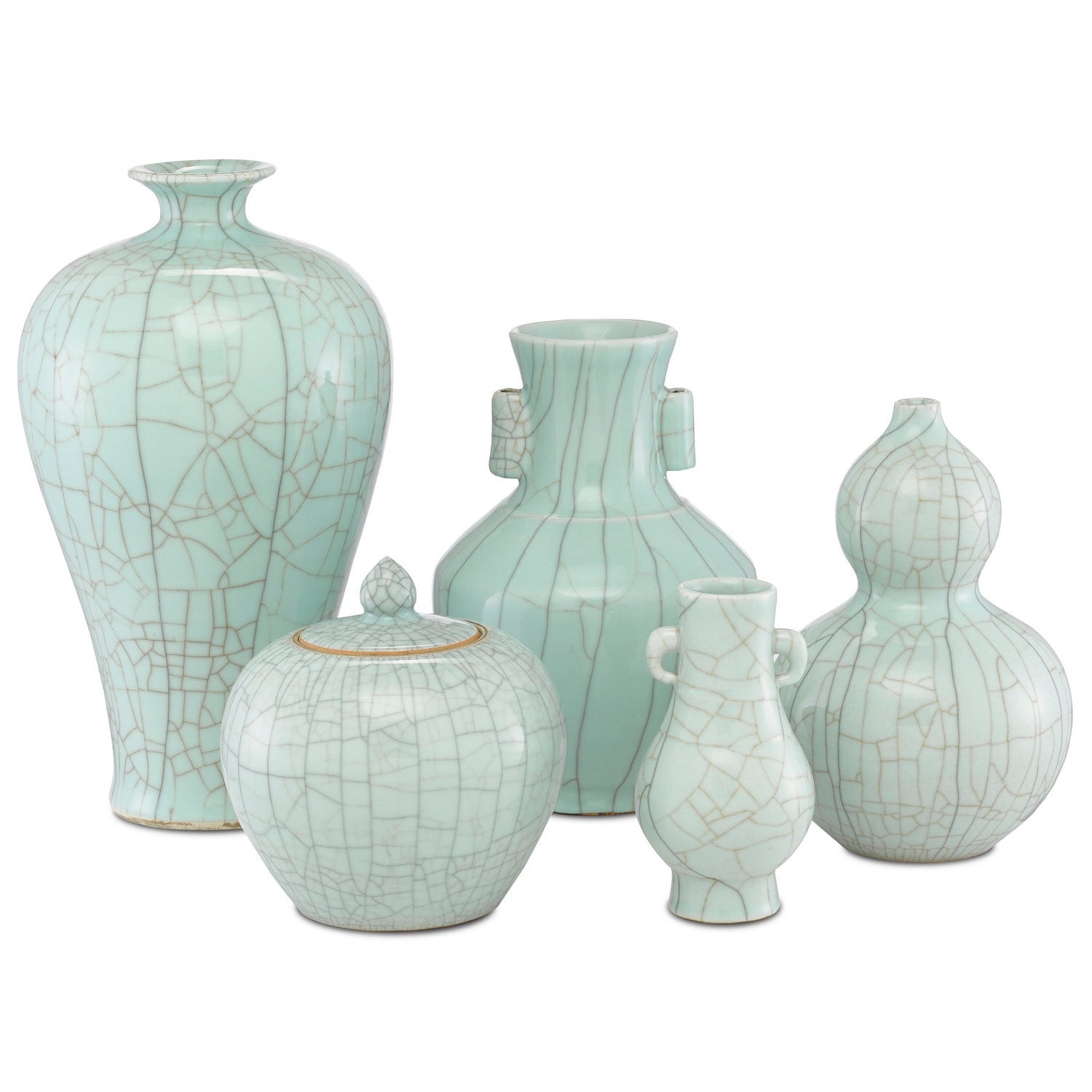 Currey and Company - 1200-0334 - Vase - Maiping Collection - Celadon Crackle