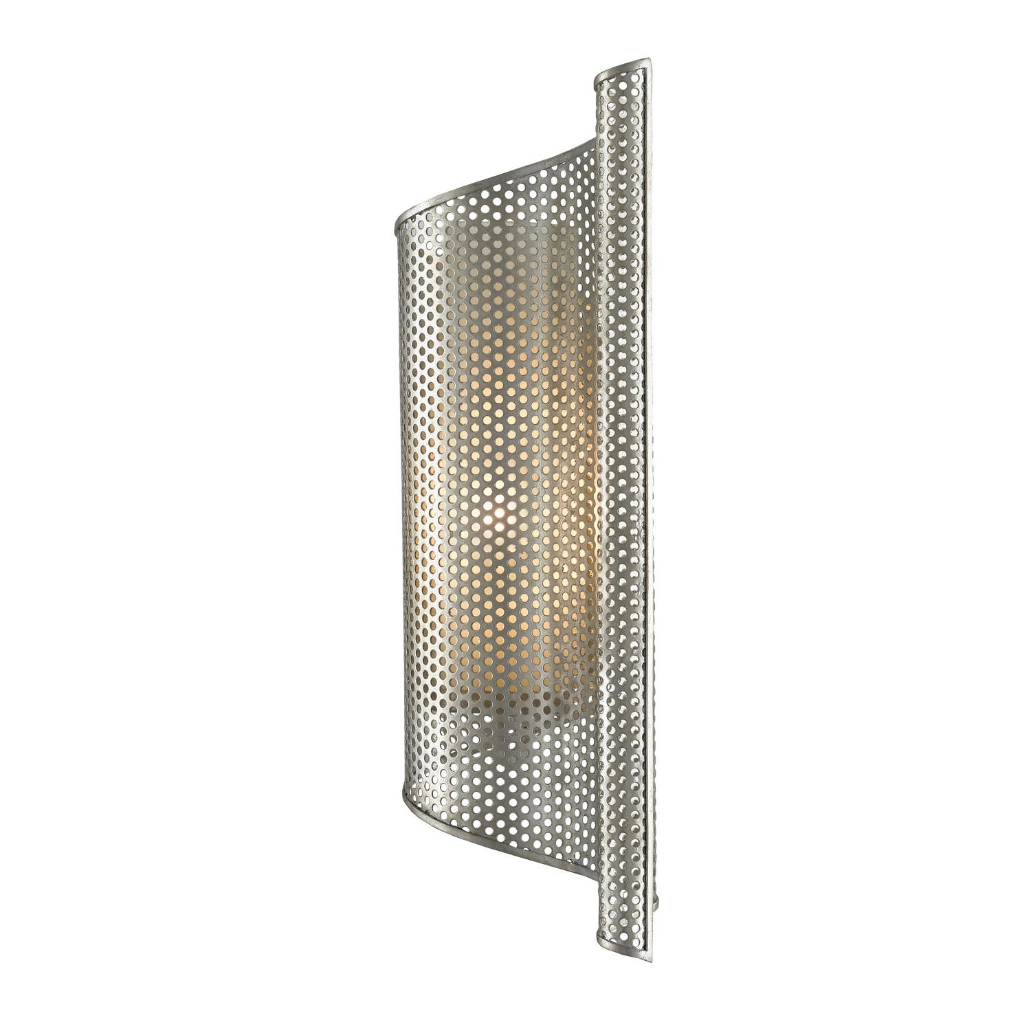 Currey and Company - 5000-0168 - One Light Wall Sconce - Penfold Collection - Contemporary Silver Leaf/Painted Contemporary Silver