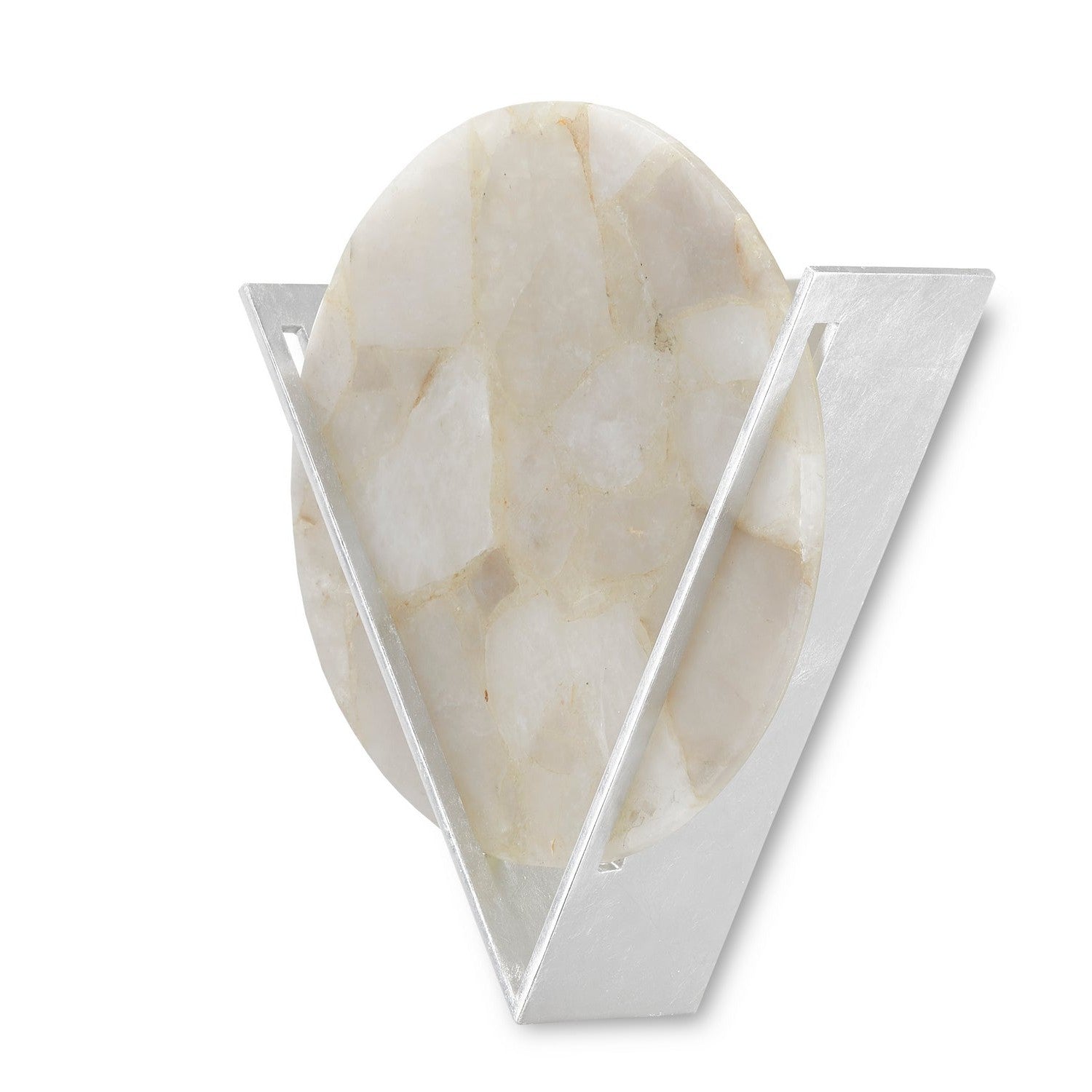 Currey and Company - 5900-0036 - One Light Wall Sconce - Baron Wall Sconce - Silver Leaf/Smoky Quartz