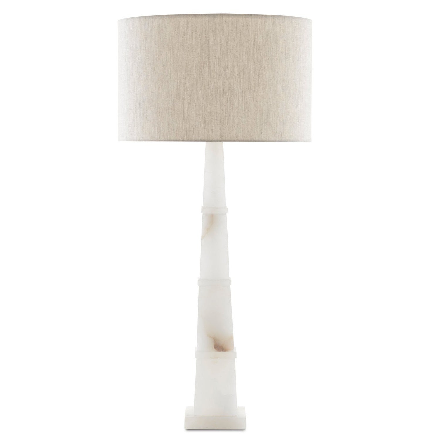 Currey and Company - 6000-0595 - One Light Table Lamp - Alabastro White Table Lamp - Alabaster/Polished Nickel