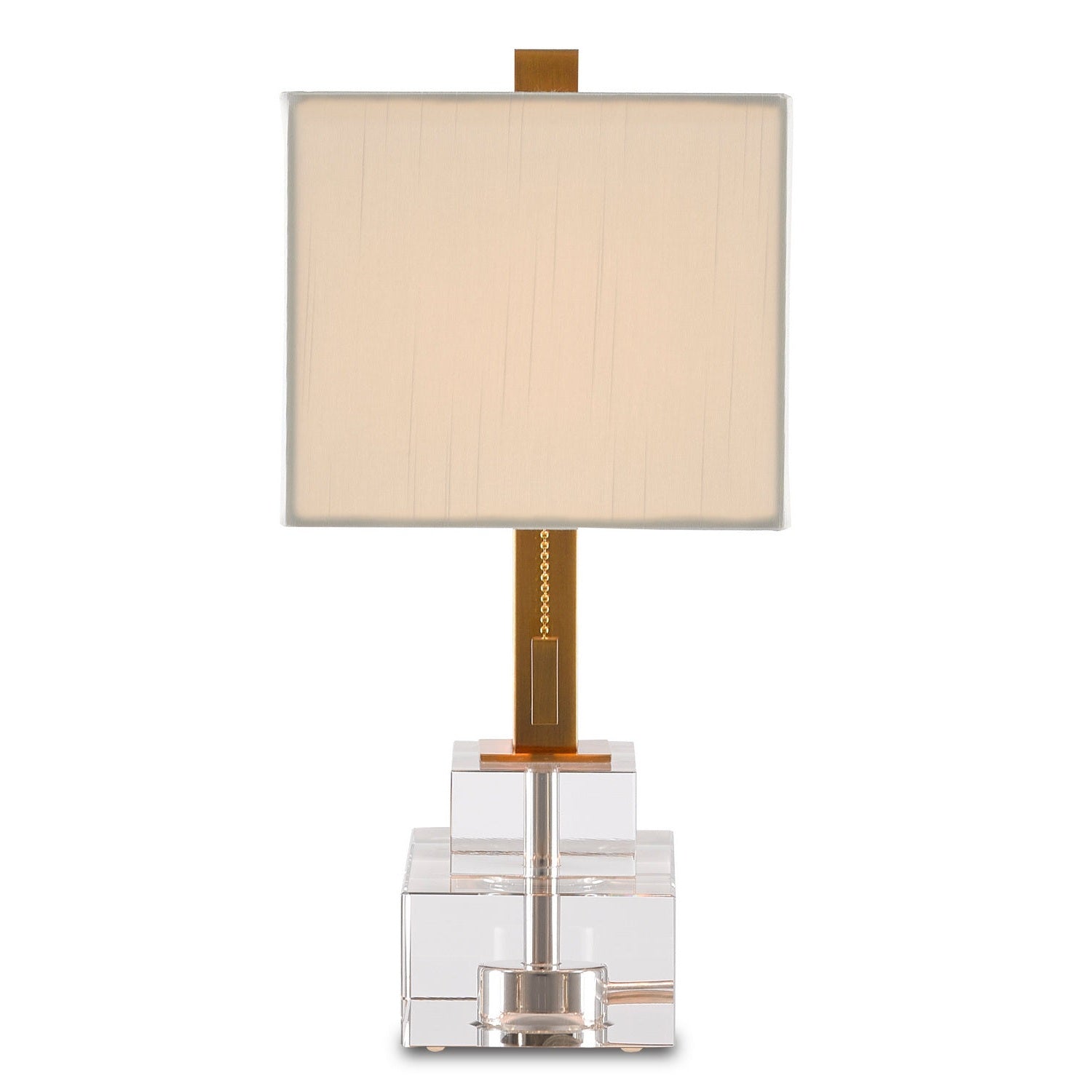 Currey and Company - 6000-0602 - Two Light Table Lamp - Chiara Table Lamp - Clear/Antique Brass
