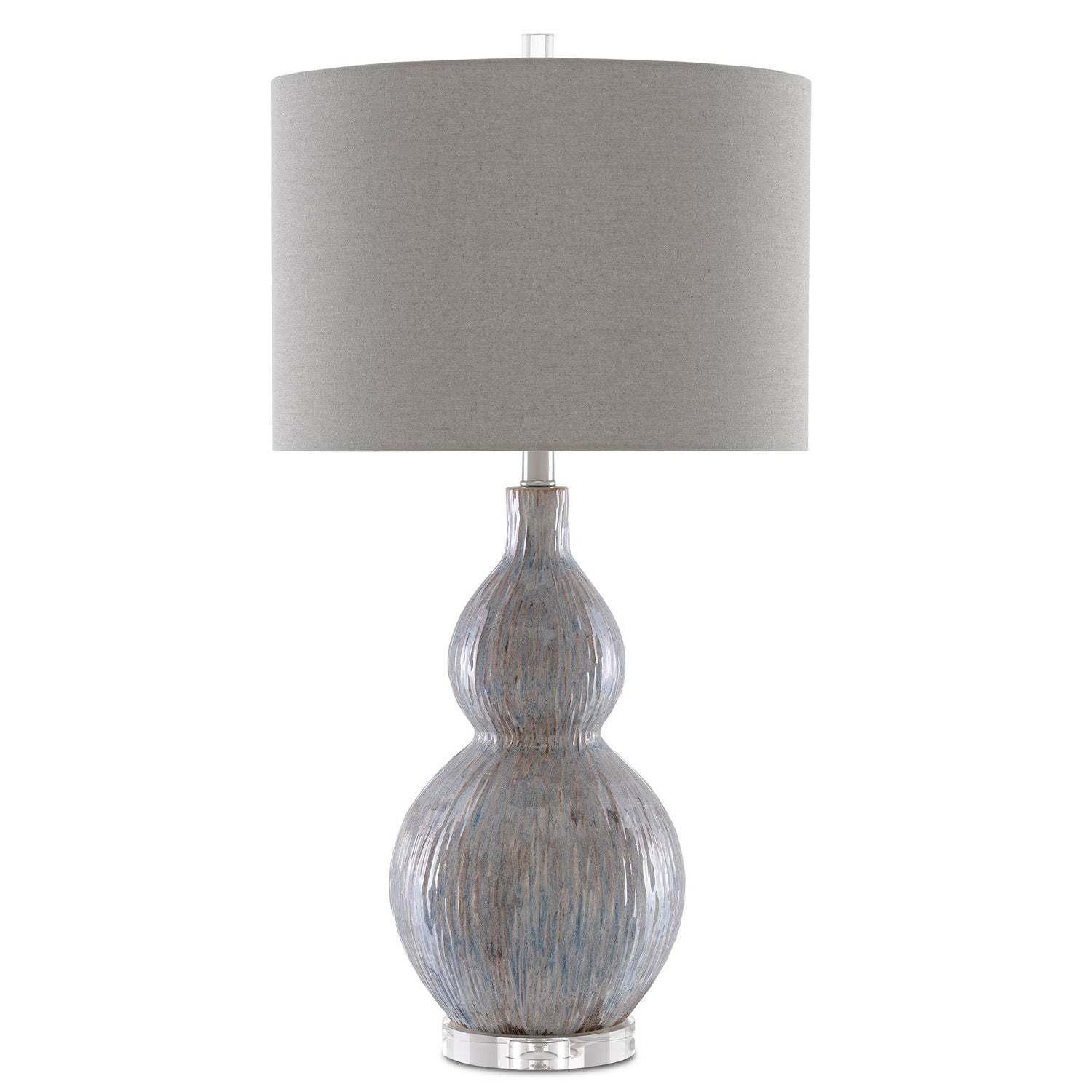 Currey and Company - 6000-0610 - One Light Table Lamp - Idyll Table Lamp - Gray/Blue/Taupe/Clear