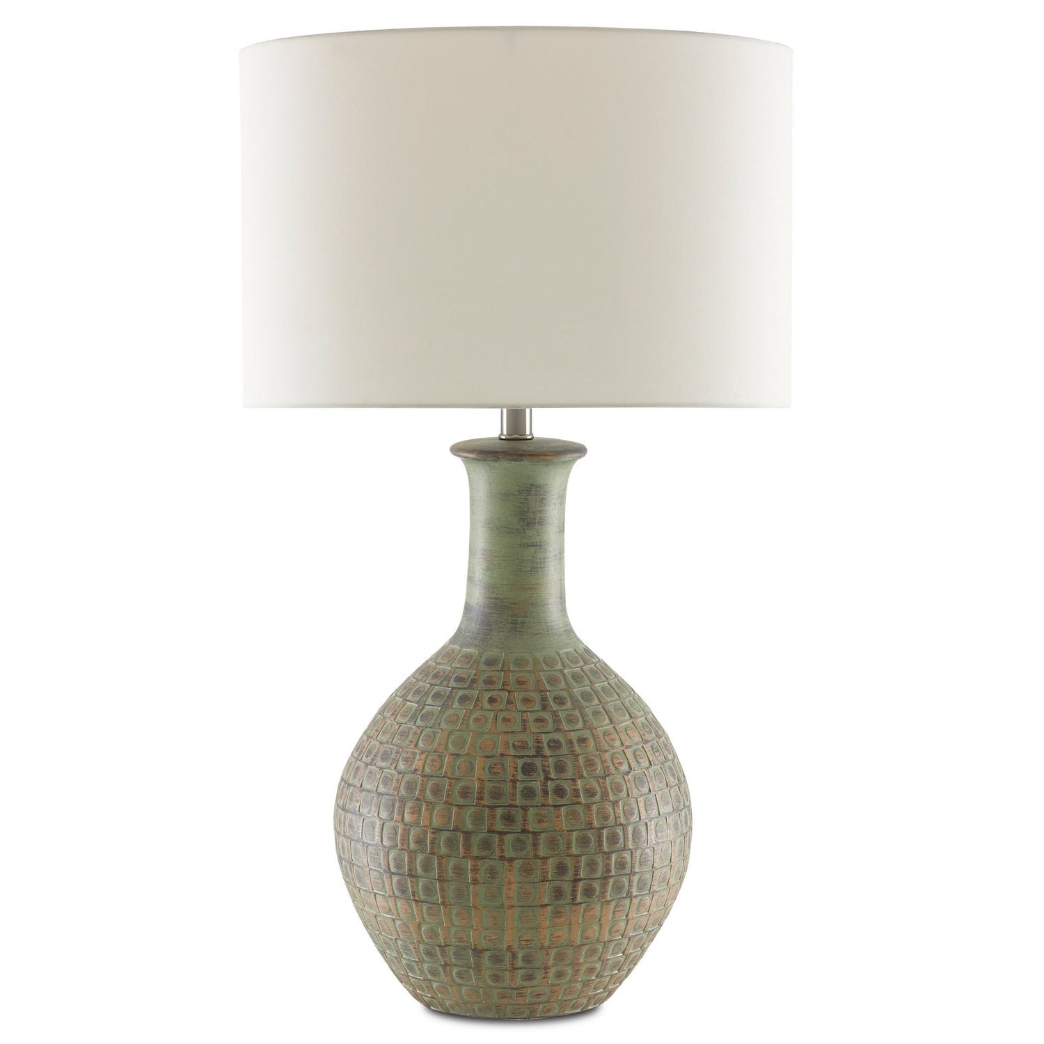 Currey and Company - 6000-0611 - One Light Table Lamp - Loro Green Table Lamp - Dark Moss Green/Gold