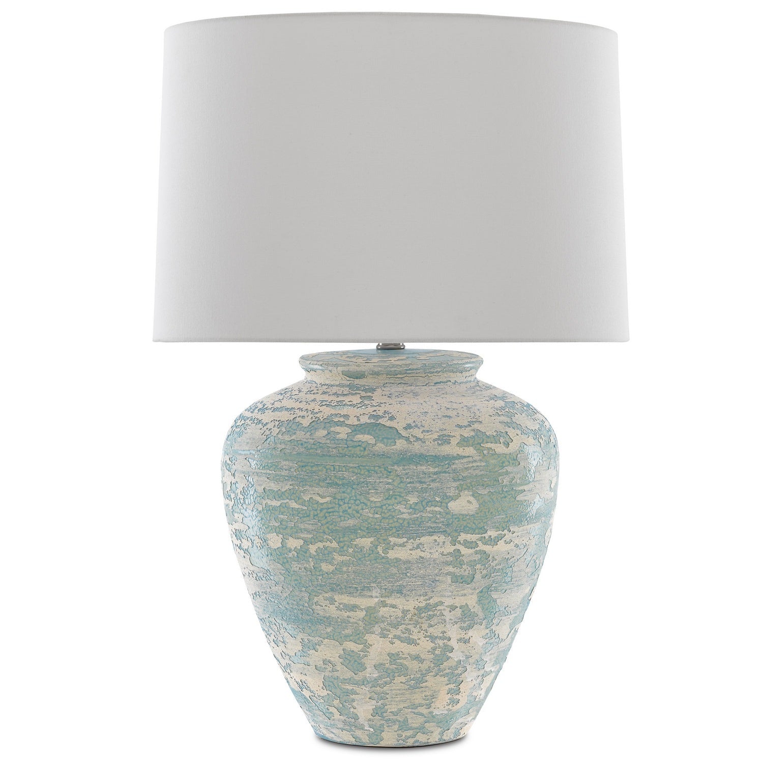 Currey and Company - 6000-0617 - One Light Table Lamp - Mimi Collection - Aqua/Cream