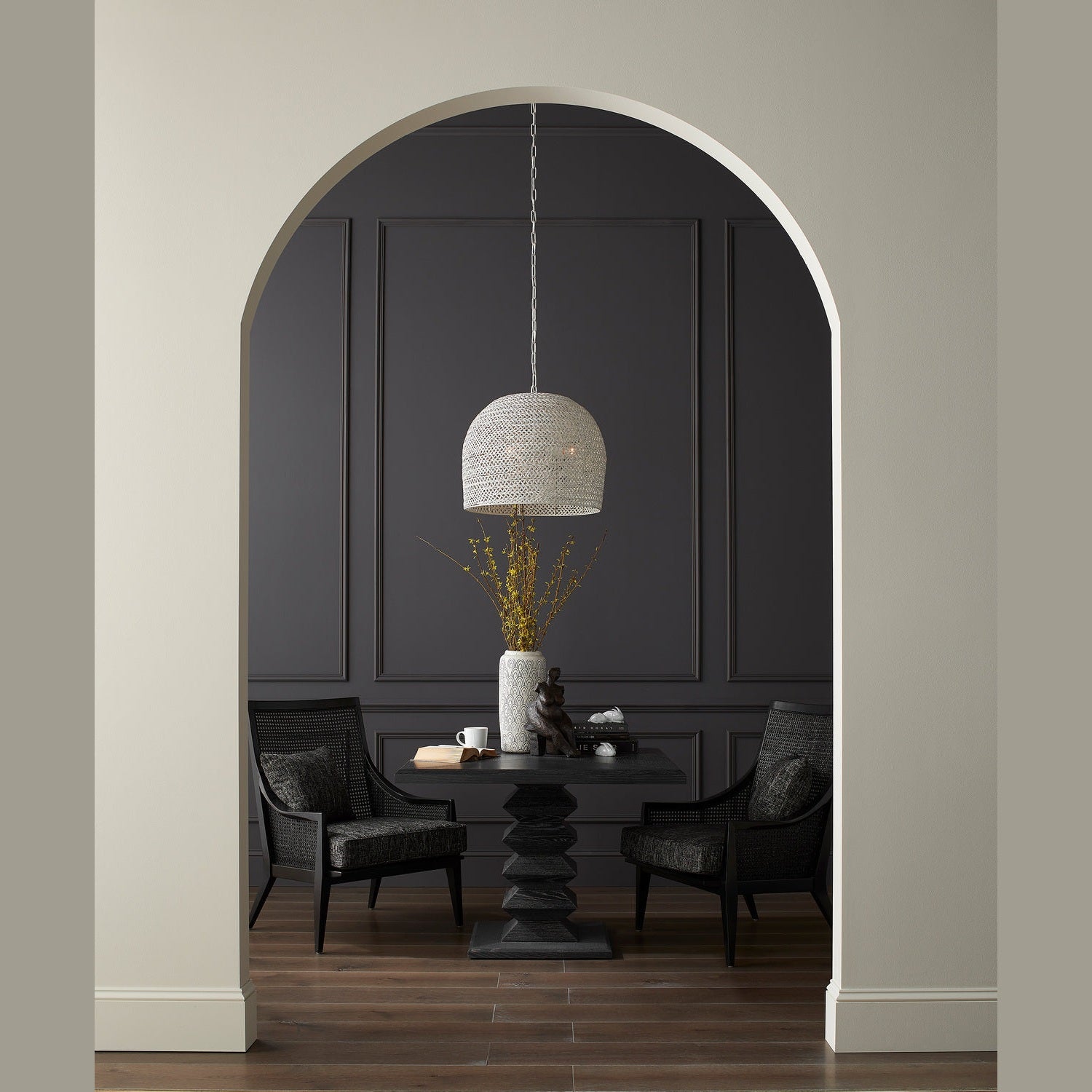 Currey and Company - 9000-0623 - Three Light Chandelier - Piero Collection - White