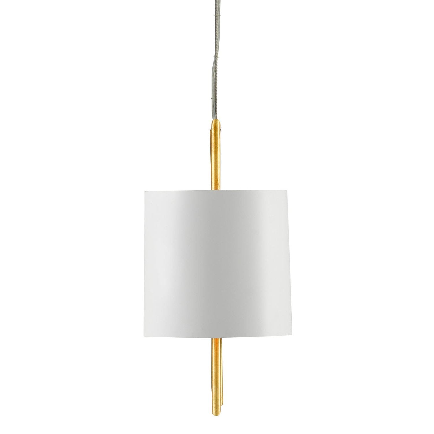 Currey and Company - 9000-0633 - Seven Light Chandelier - Chaunce Rectangular Chandelier - Painted Gesso White/Contemporary Gold Leaf