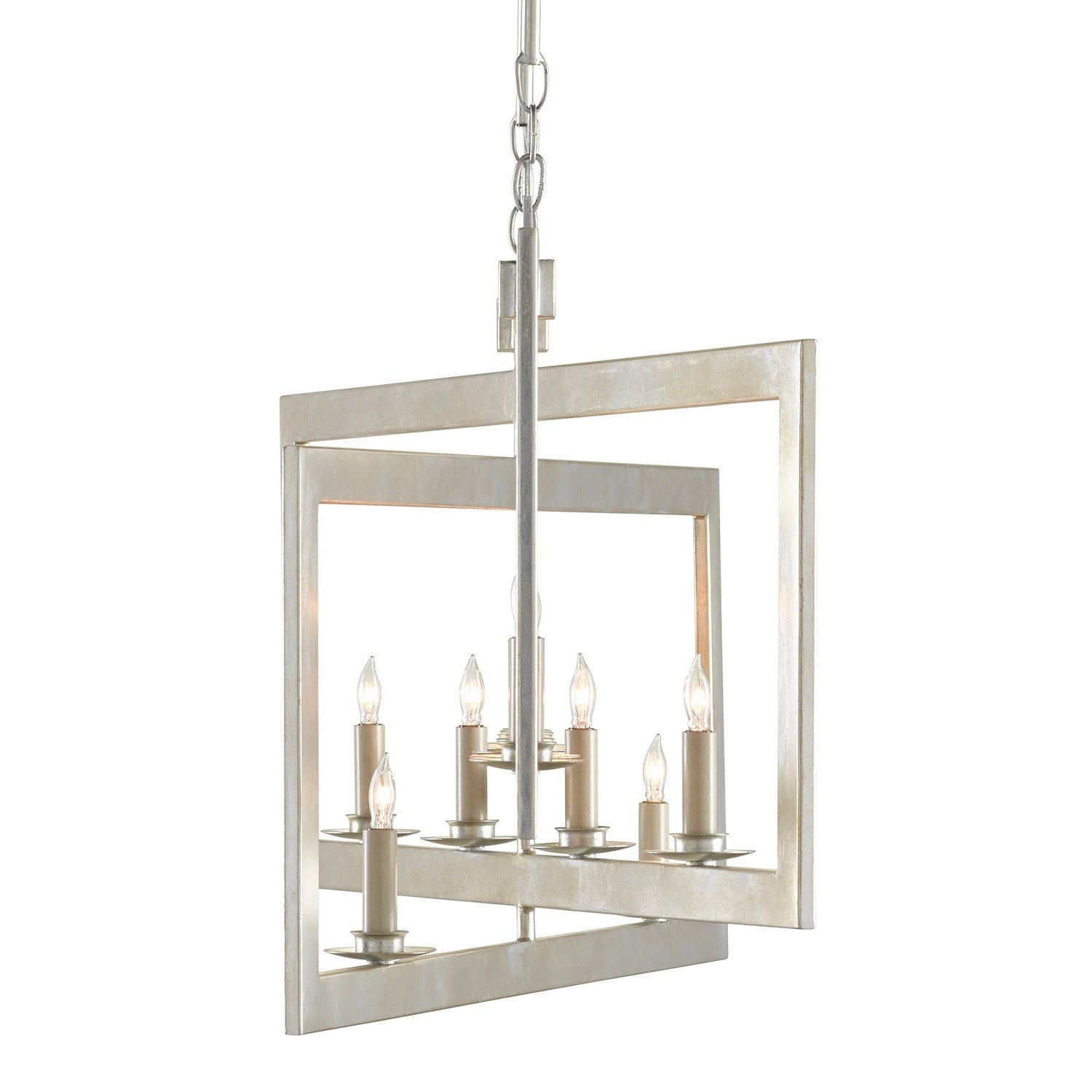 Currey and Company - 9000-0634 - 11 Light Chandelier - Middleton Collection - Contemporary Silver Leaf
