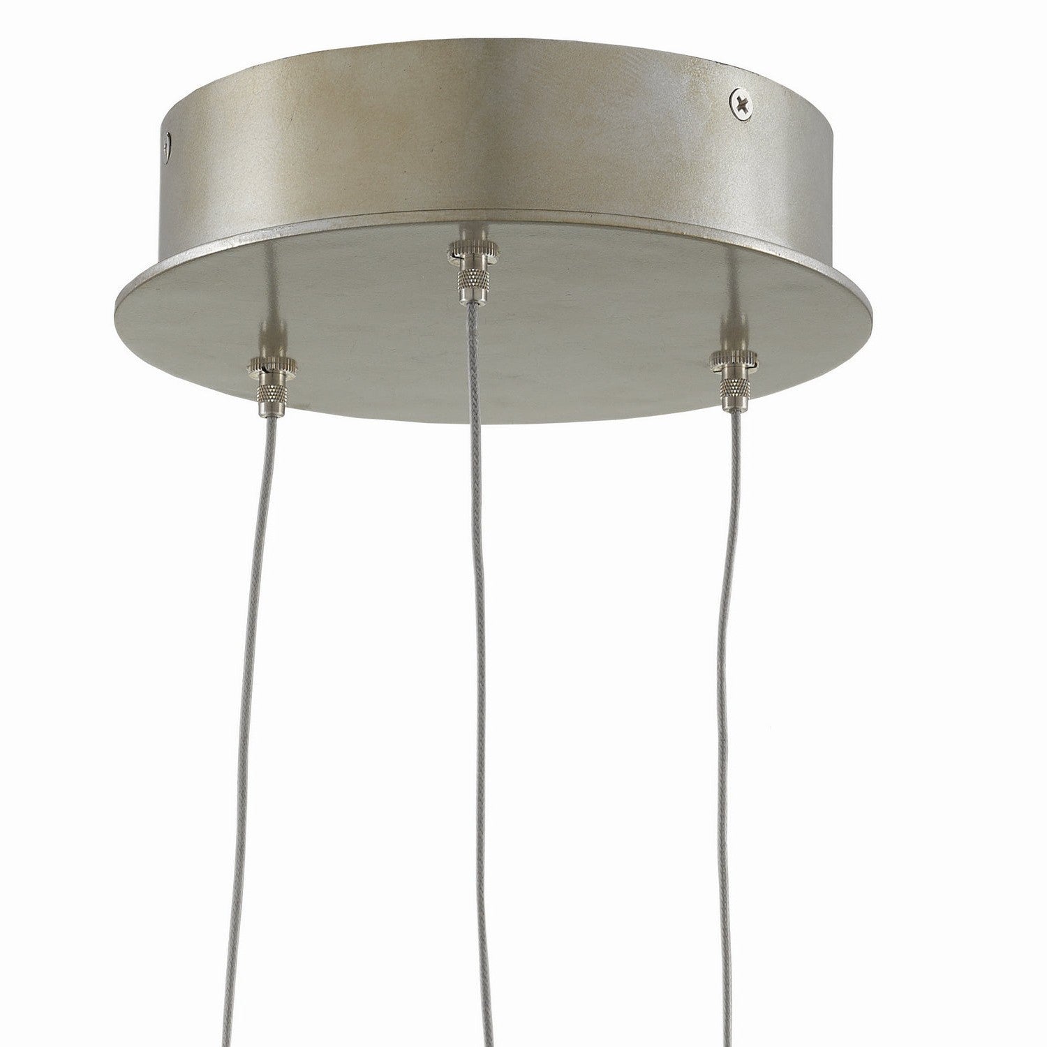 Currey and Company - 9000-0668 - Three Light Pendant - Crystal Bud Collection - Crystal/ Contemporary Silver Leaf