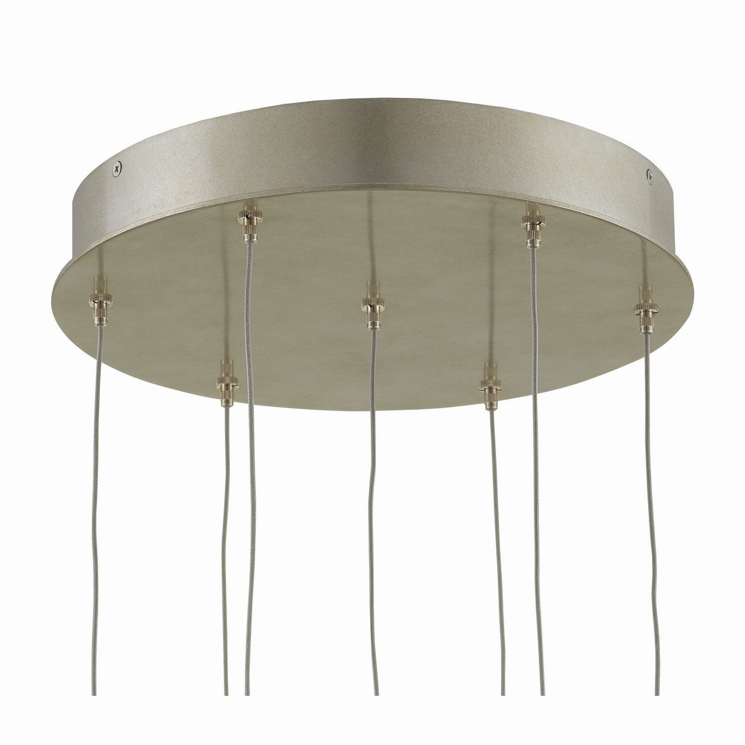 Currey and Company - 9000-0704 - Seven Light Pendant - Glace Collection - Raj Mirror/Antique Brass