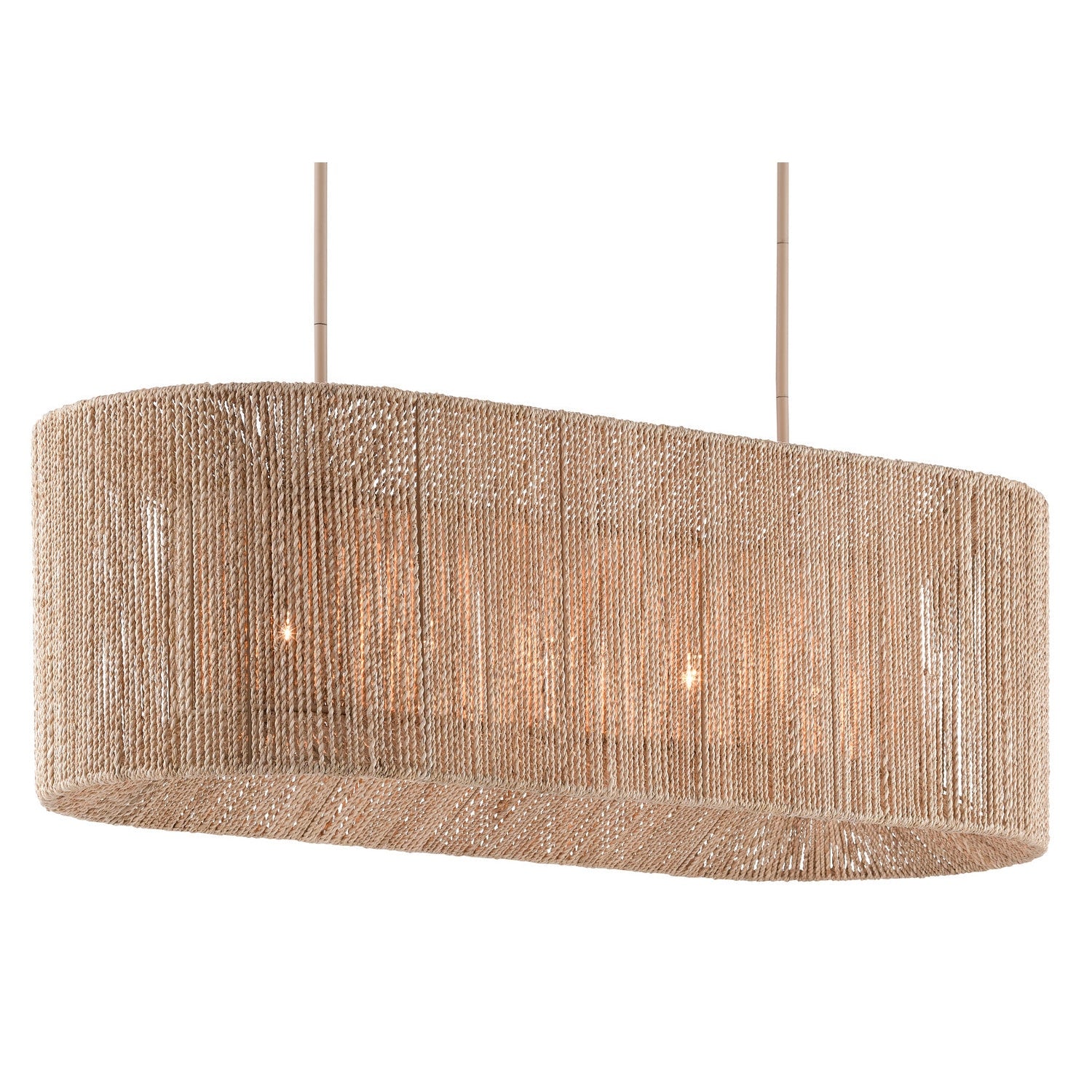 Currey and Company - 9000-0737 - Five Light Chandelier - Mereworth Collection - Natural Rope/Beige