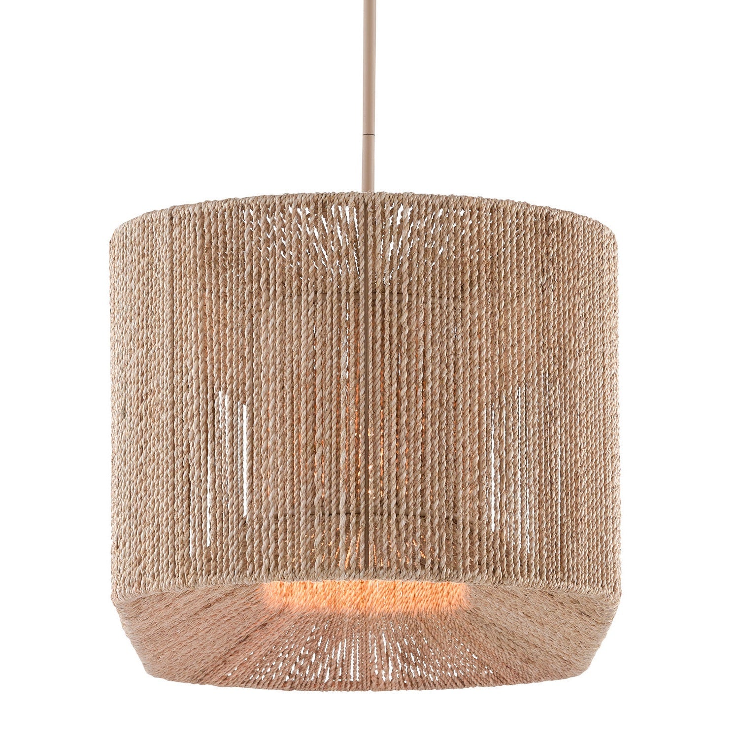 Currey and Company - 9000-0737 - Five Light Chandelier - Mereworth Collection - Natural Rope/Beige