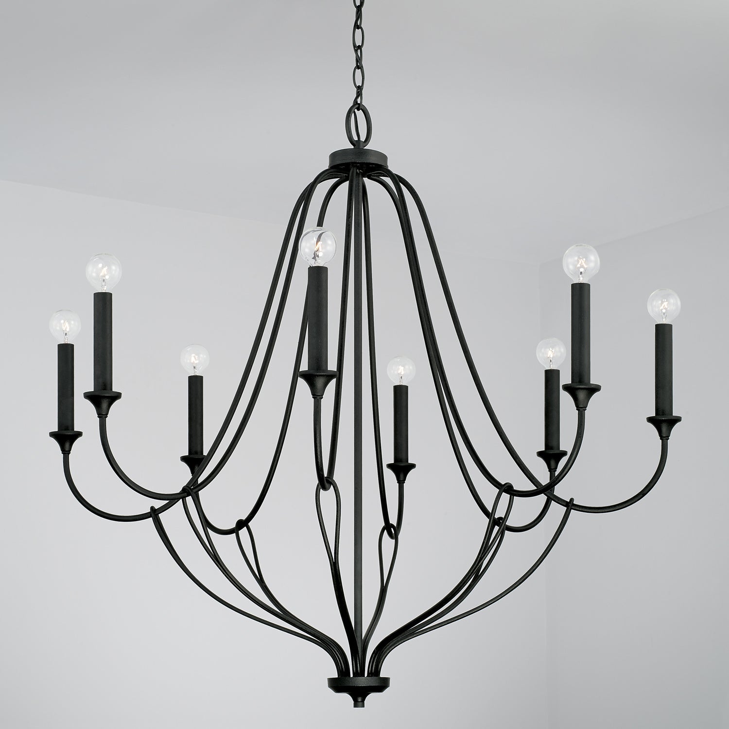Capital Lighting - 441681BI - Eight Light Chandelier - Bentley - Black Iron