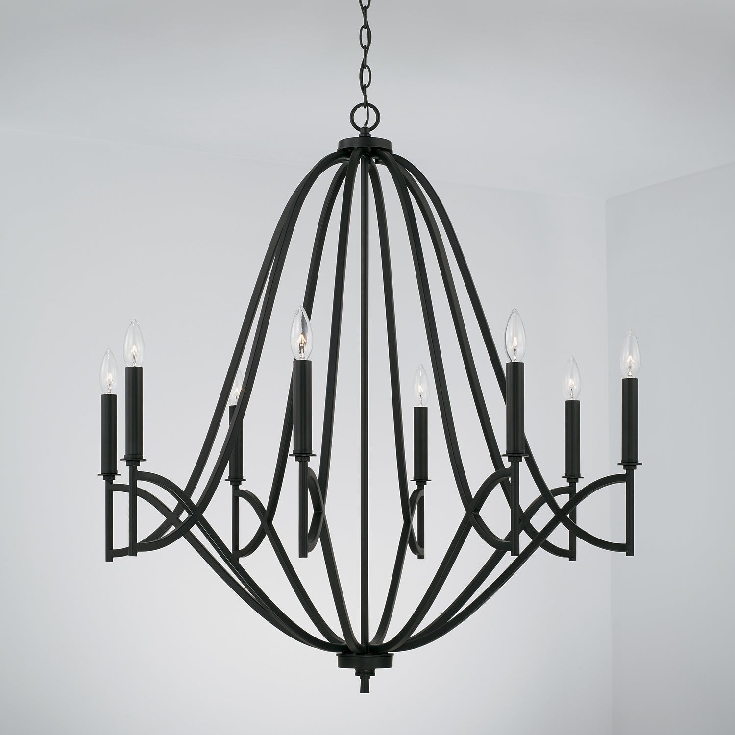 Capital Lighting - 442381MB-701 - Eight Light Chandelier - Sylvia - Matte Black