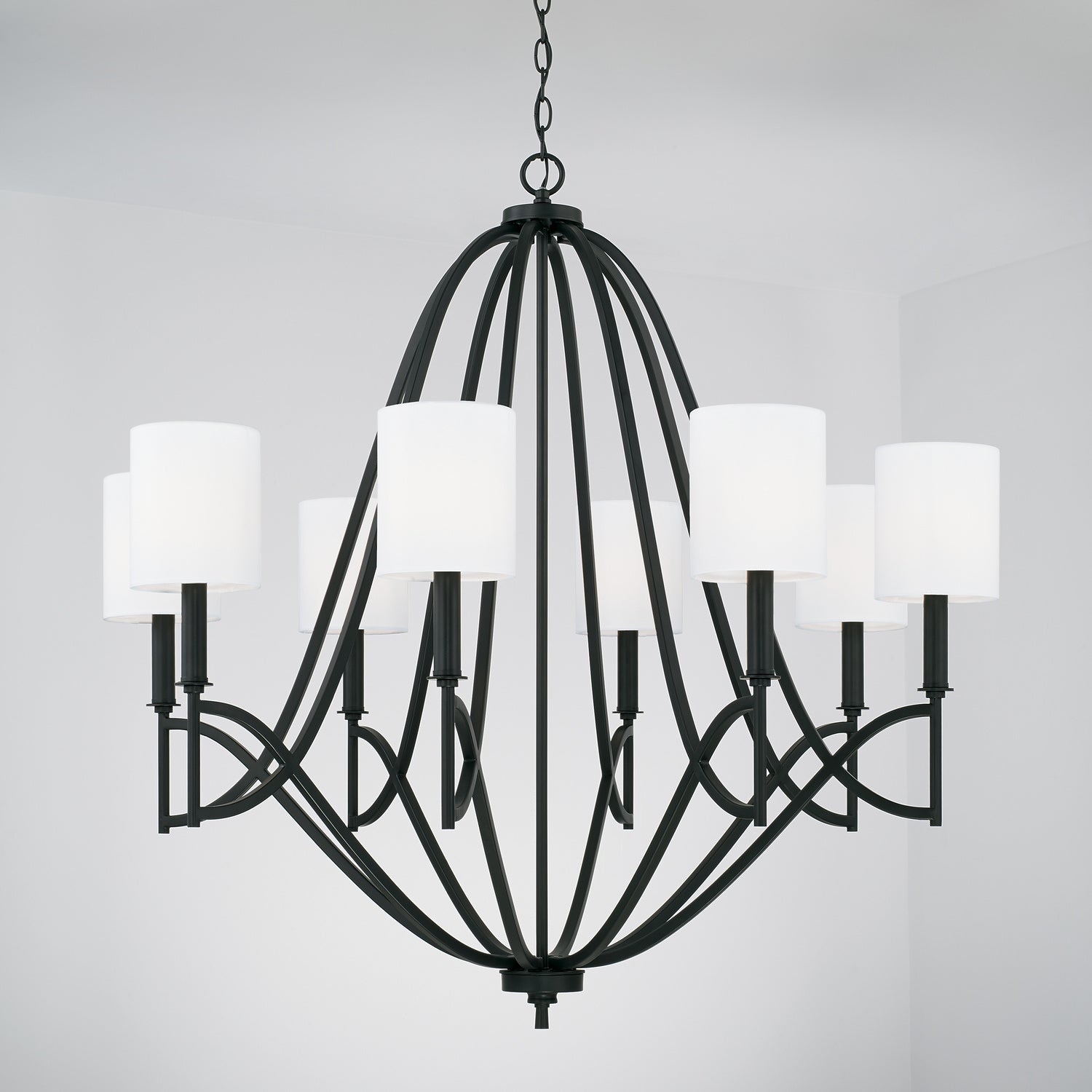 Capital Lighting - 442381MB-701 - Eight Light Chandelier - Sylvia - Matte Black