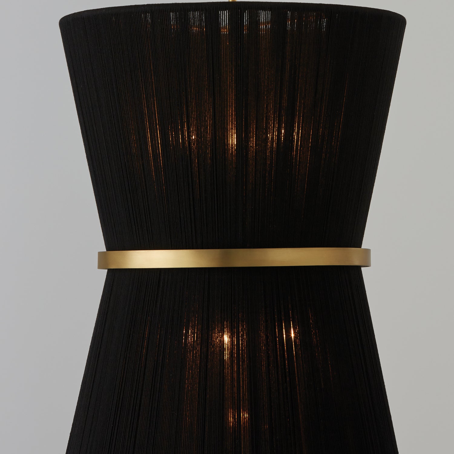Capital Lighting - 541261KP - Six Light Foyer - Cecilia - Black Rope and Patinaed Brass