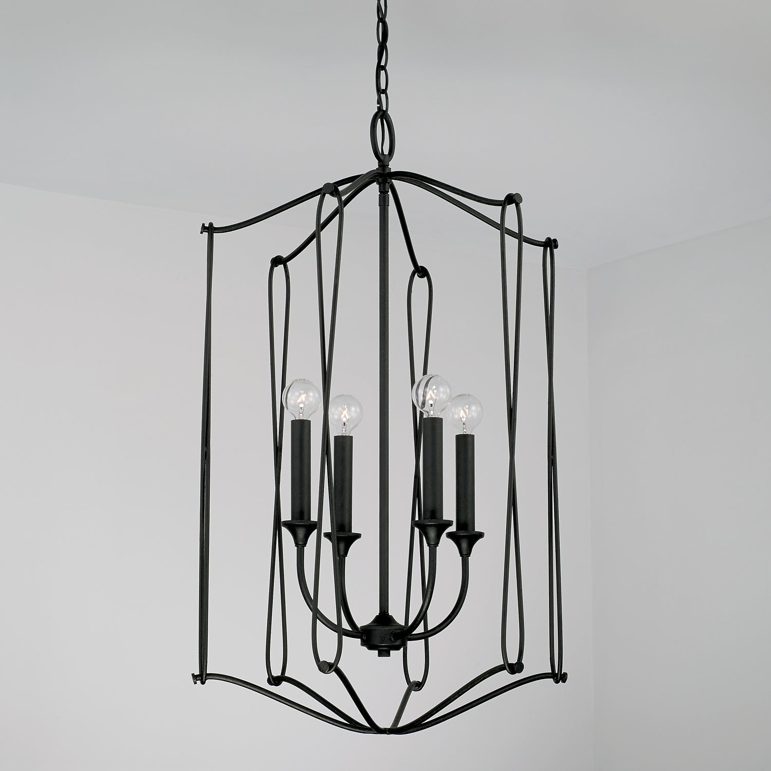 Capital Lighting - 541642BI - Four Light Foyer Pendant - Bentley - Black Iron