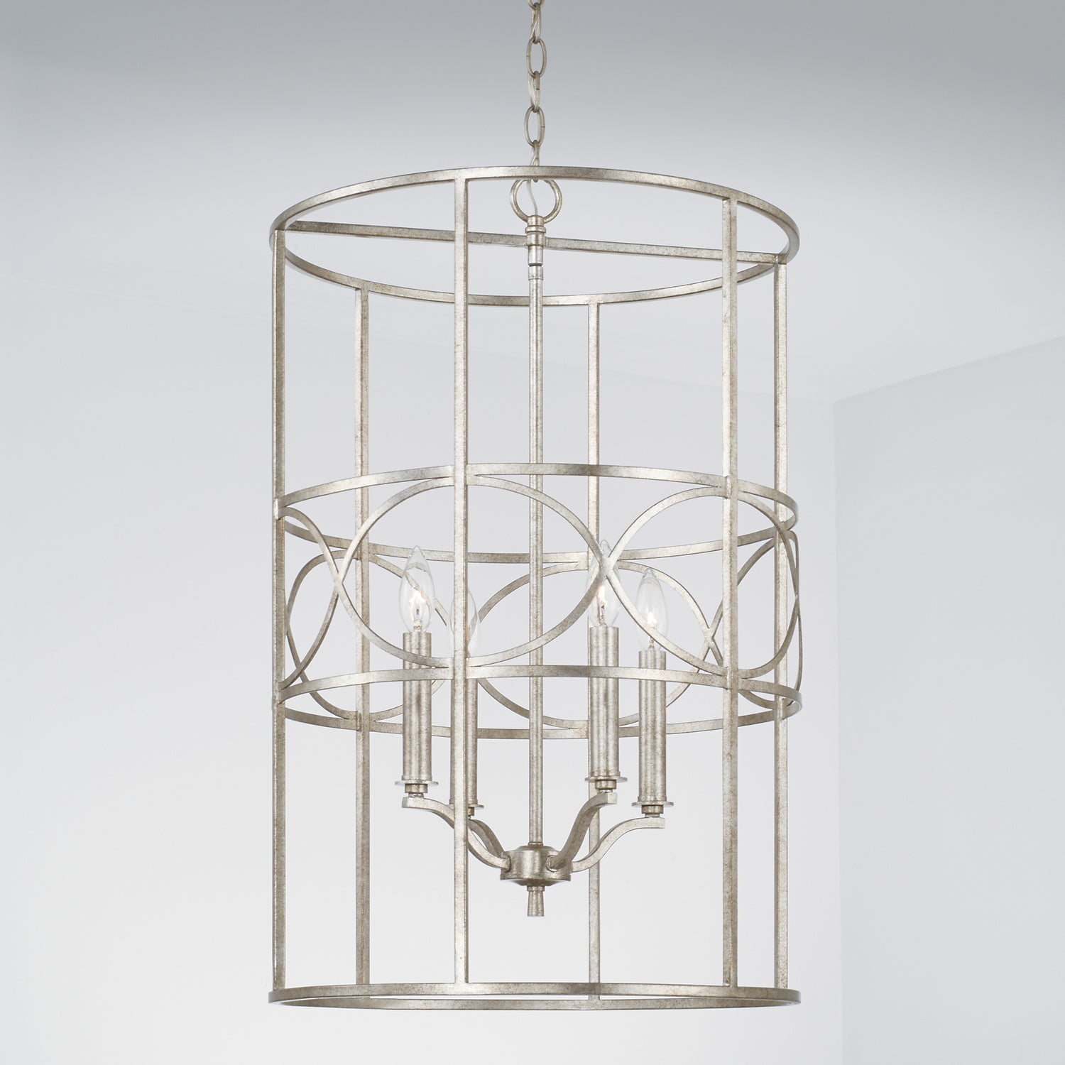 Capital Lighting - 542341AS - Four Light Foyer Pendant - Sylvia - Antique Silver