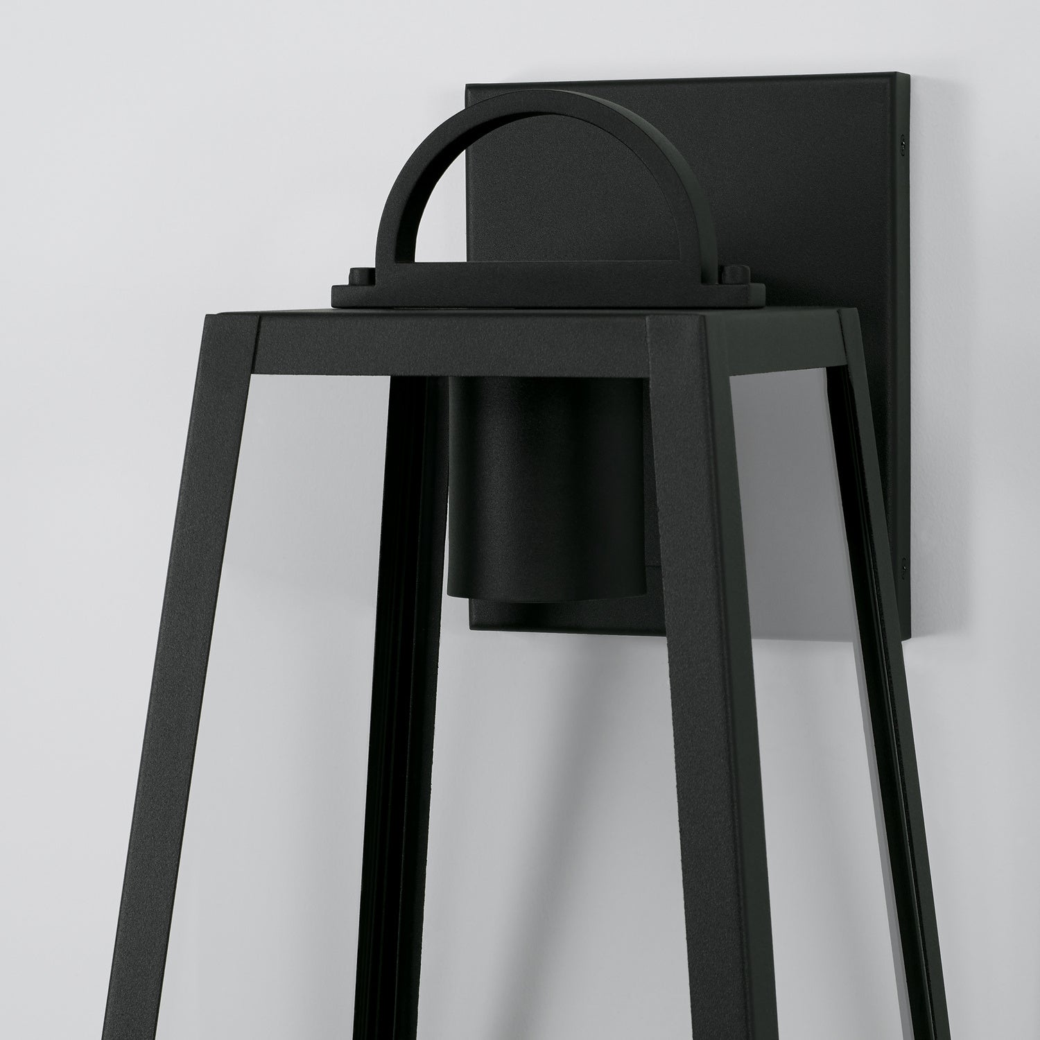 Capital Lighting - 943712BK-GL - One Light Outdoor Wall Lantern - Leighton - Black