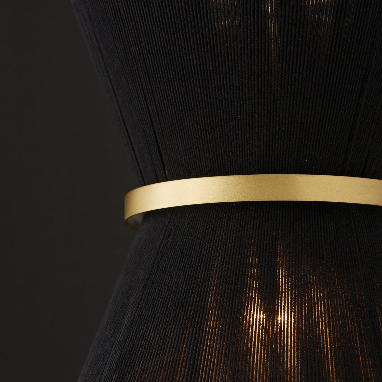 Capital Lighting - 341211KP - One Light Pendant - Cecilia - Black Rope and Patinaed Brass