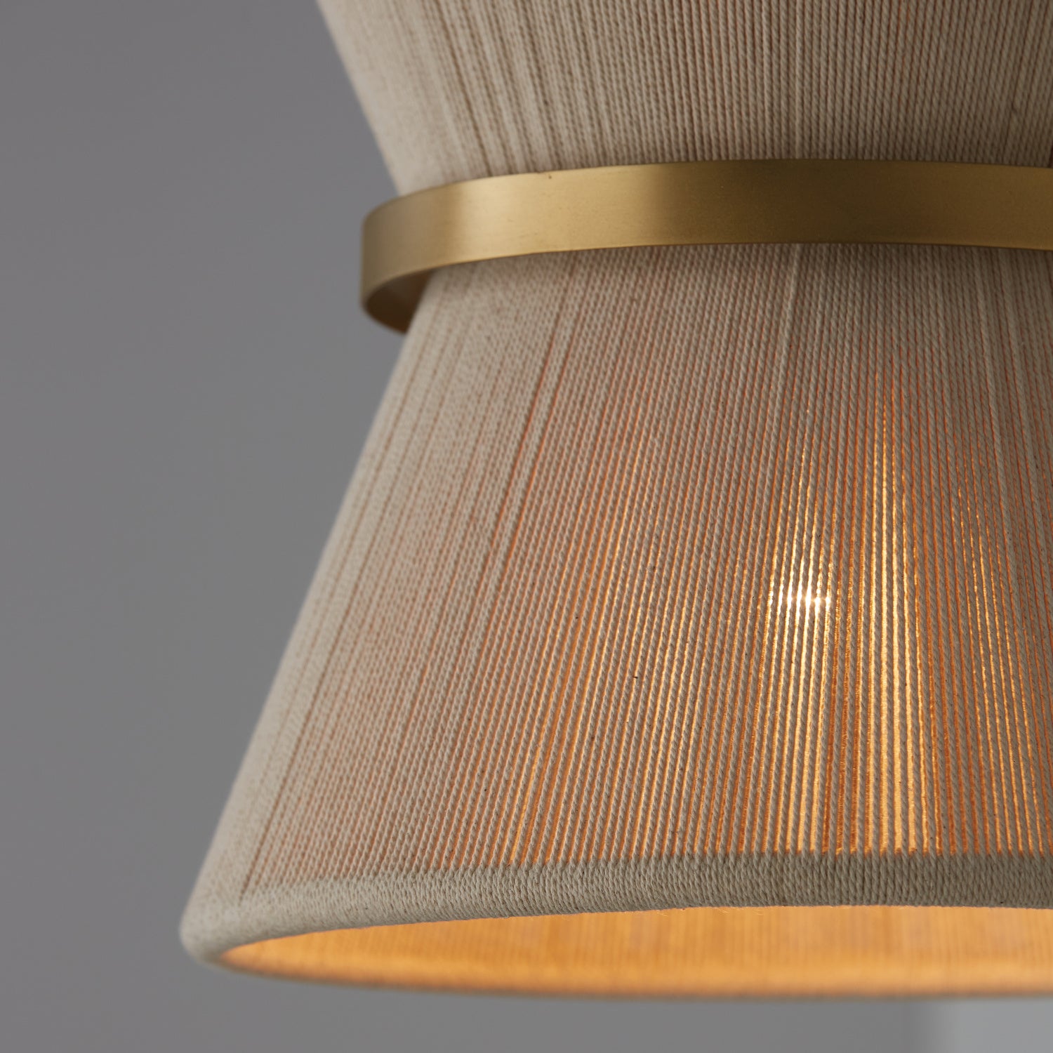 Capital Lighting - 341211NP - One Light Pendant - Cecilia - Bleached Natural Rope and Patinaed Brass