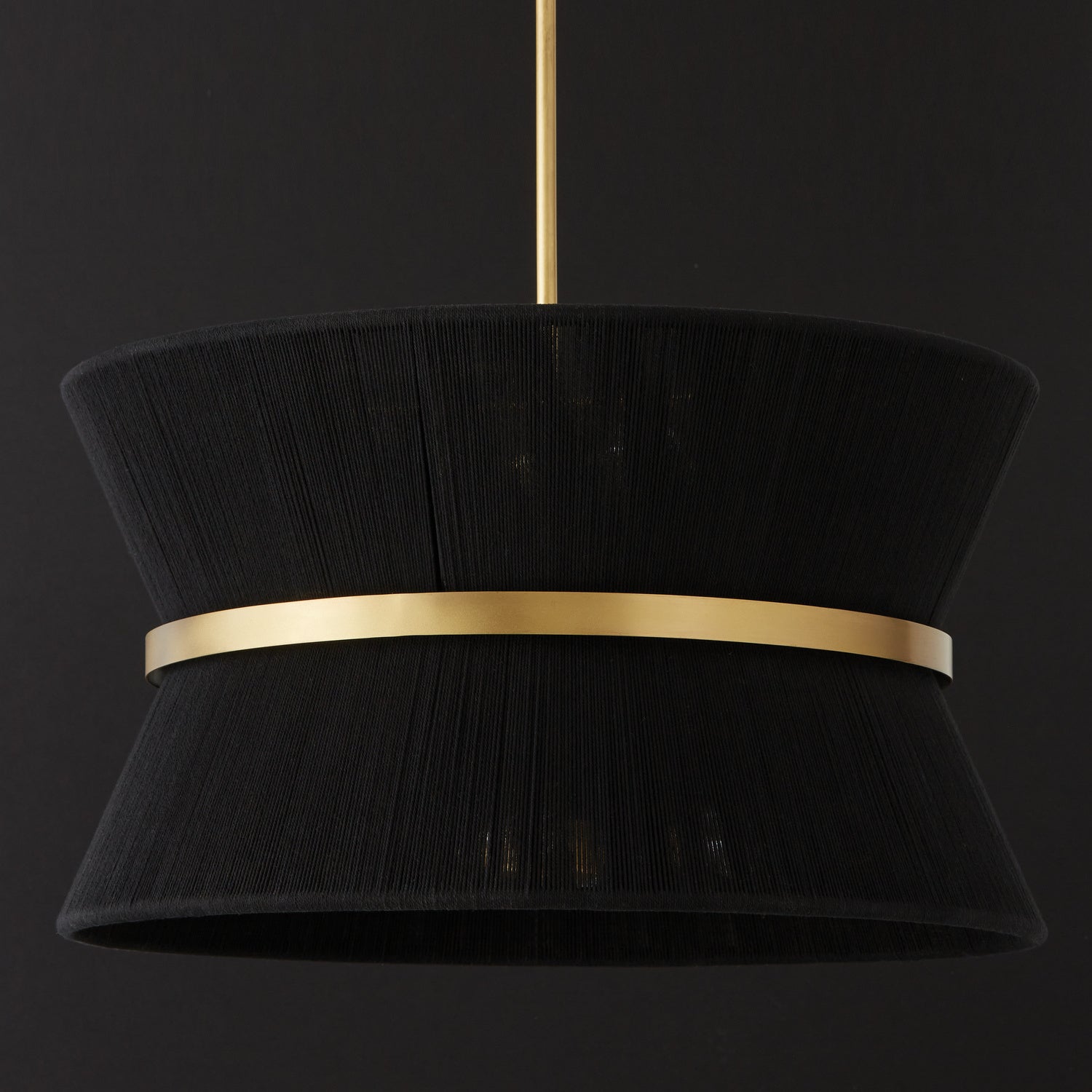 Capital Lighting - 341281KP - Eight Light Pendant - Cecilia - Black Rope and Patinaed Brass