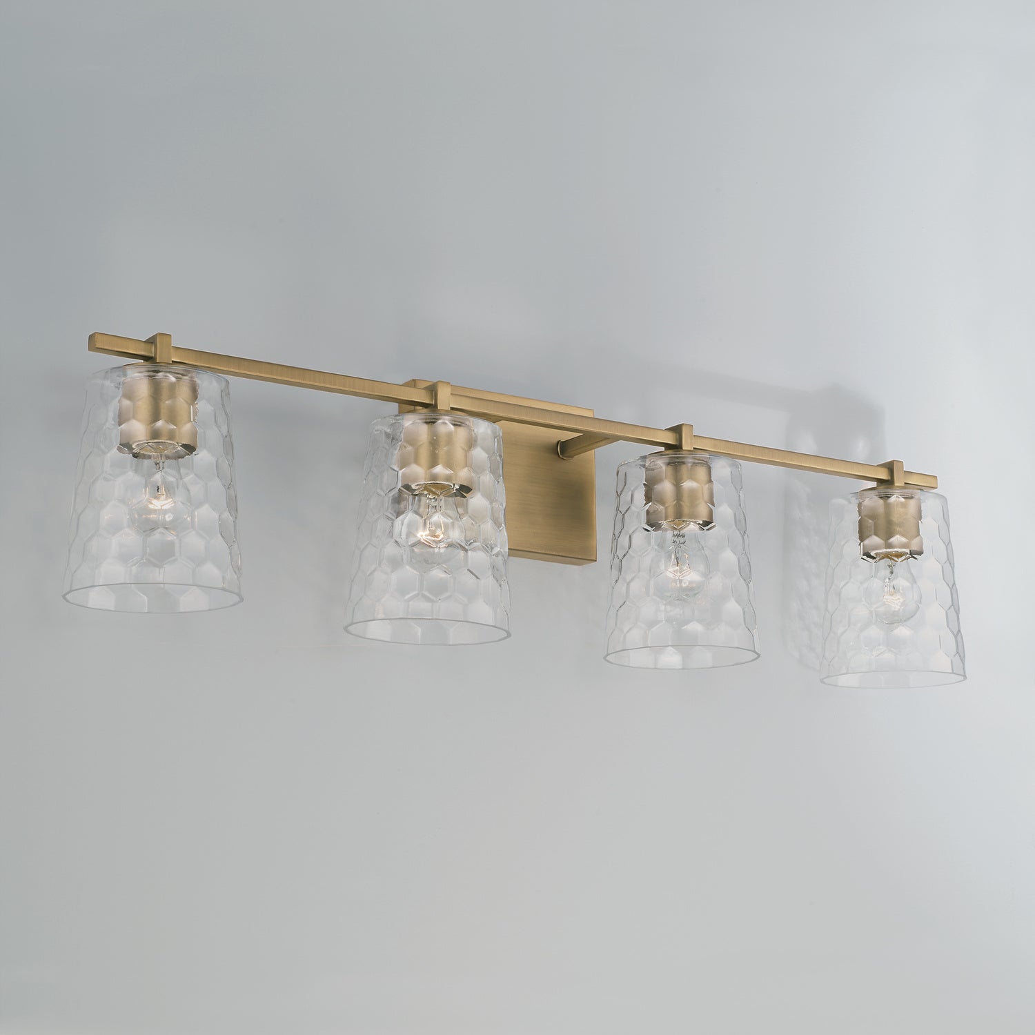 Capital Lighting - 143541AD-517 - Four Light Vanity - Burke - Aged Brass