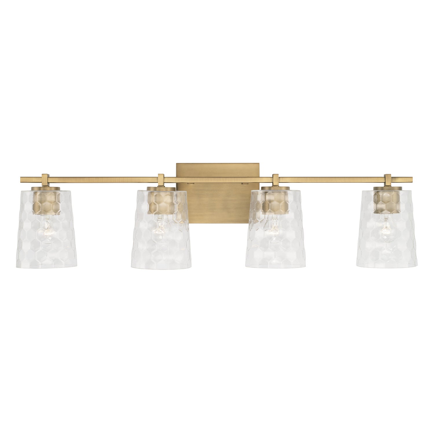 Capital Lighting - 143541AD-517 - Four Light Vanity - Burke - Aged Brass
