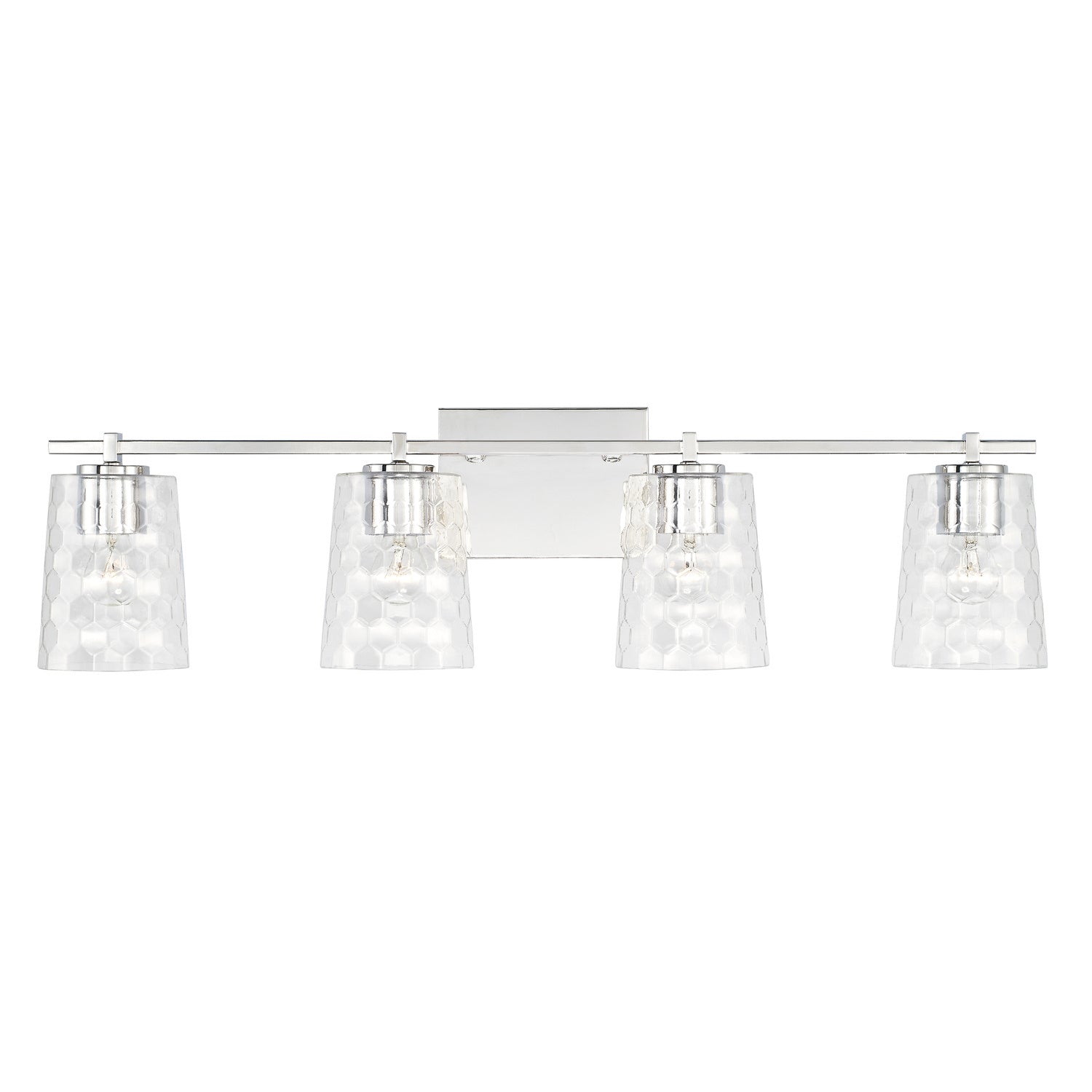 Capital Lighting - 143541PN-517 - Four Light Vanity - Burke - Polished Nickel