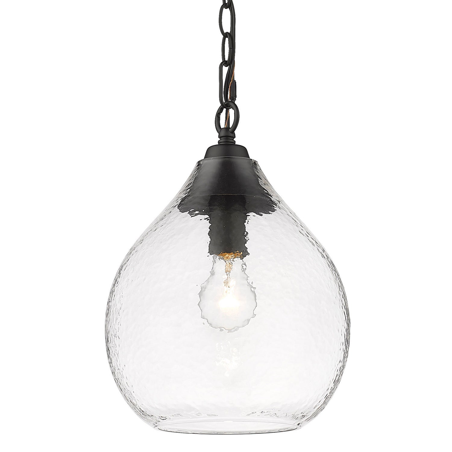 Golden - 1094-S BLK-HCG - One Light Pendant - Ariella - Matte Black