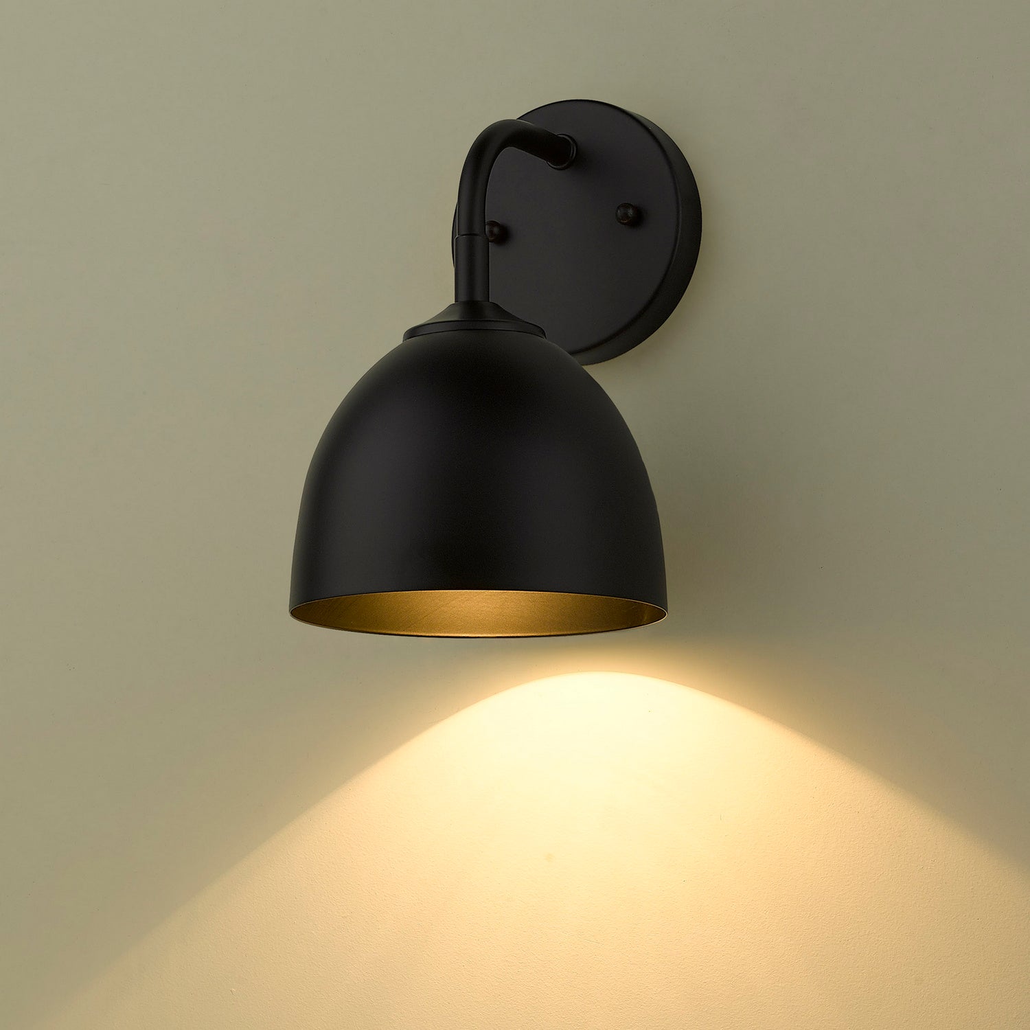 Golden - 6956-1W BLK-BLK - One Light Wall Sconce - Zoey - Matte Black