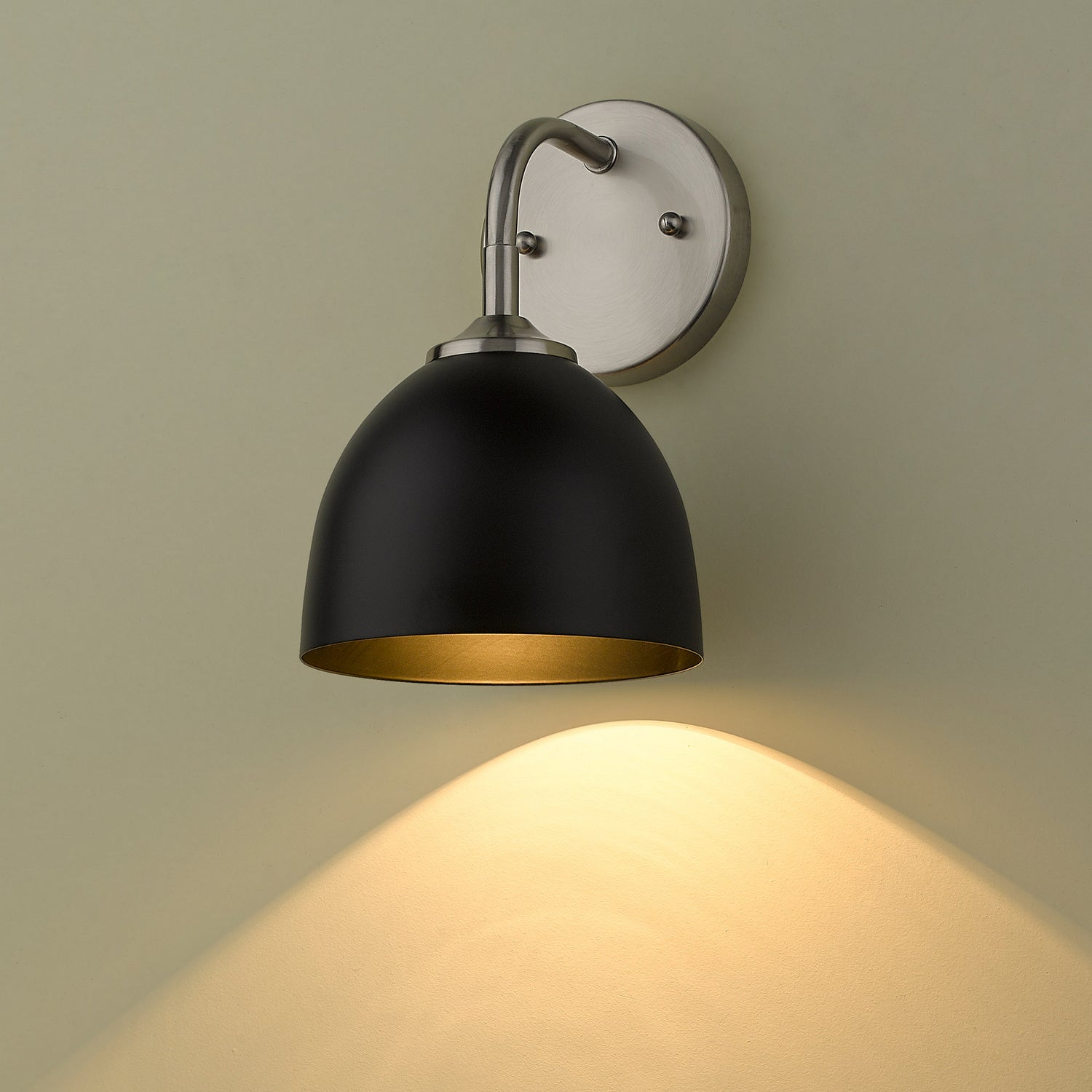 Golden - 6956-1W PW-BLK - One Light Wall Sconce - Zoey - Pewter