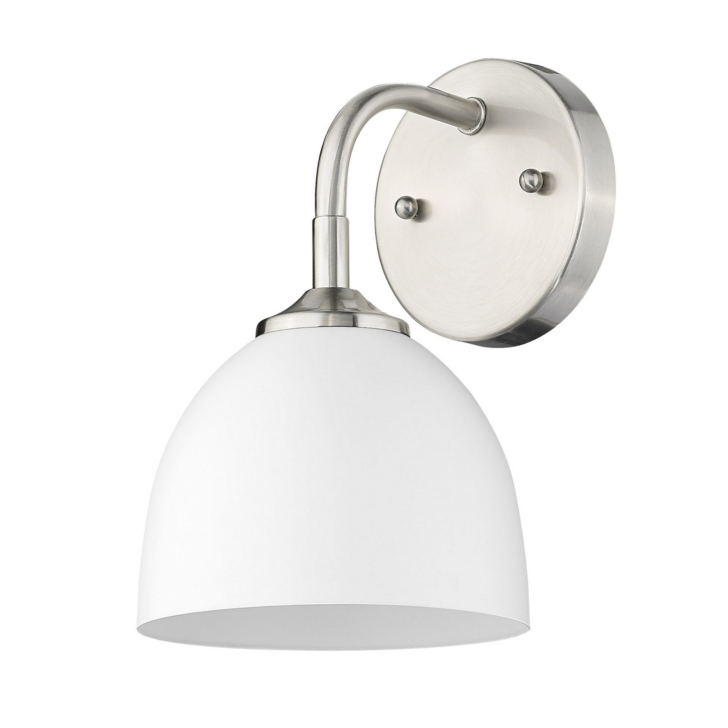 Golden - 6956-1W PW-WHT - One Light Wall Sconce - Zoey - Pewter