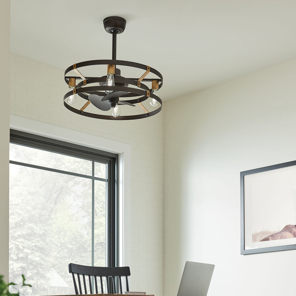 Kichler - 300040SNB - 25"Ceiling Fan - Cavelli - Satin Natural Bronze