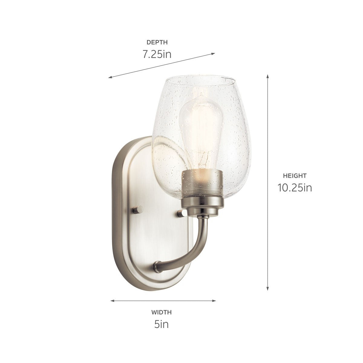Kichler - 44381NICS - One Light Wall Sconce - Valserrano - Brushed Nickel